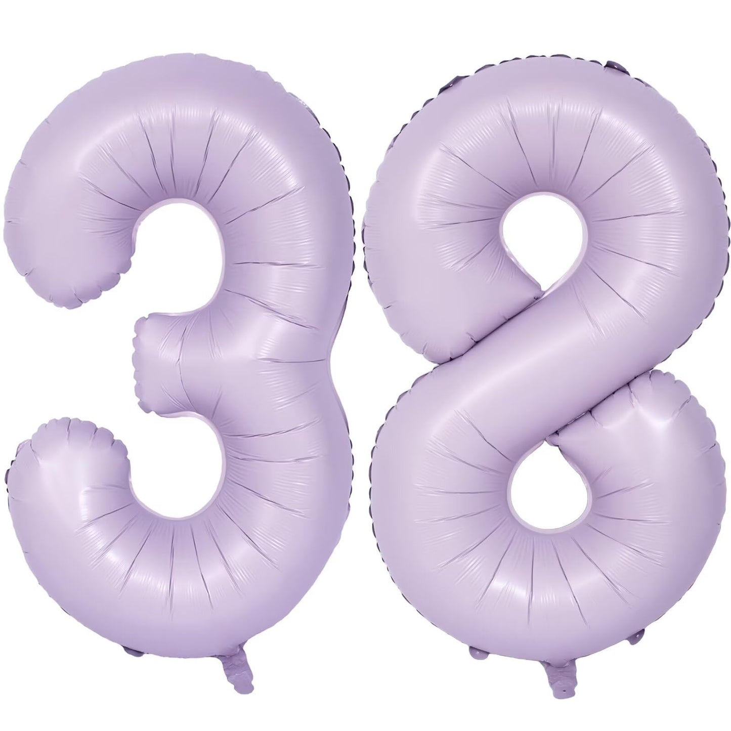 LVMOQIQIU Purple 38 Foil Number Balloons – 40-Inch Matte Purple Party Decor