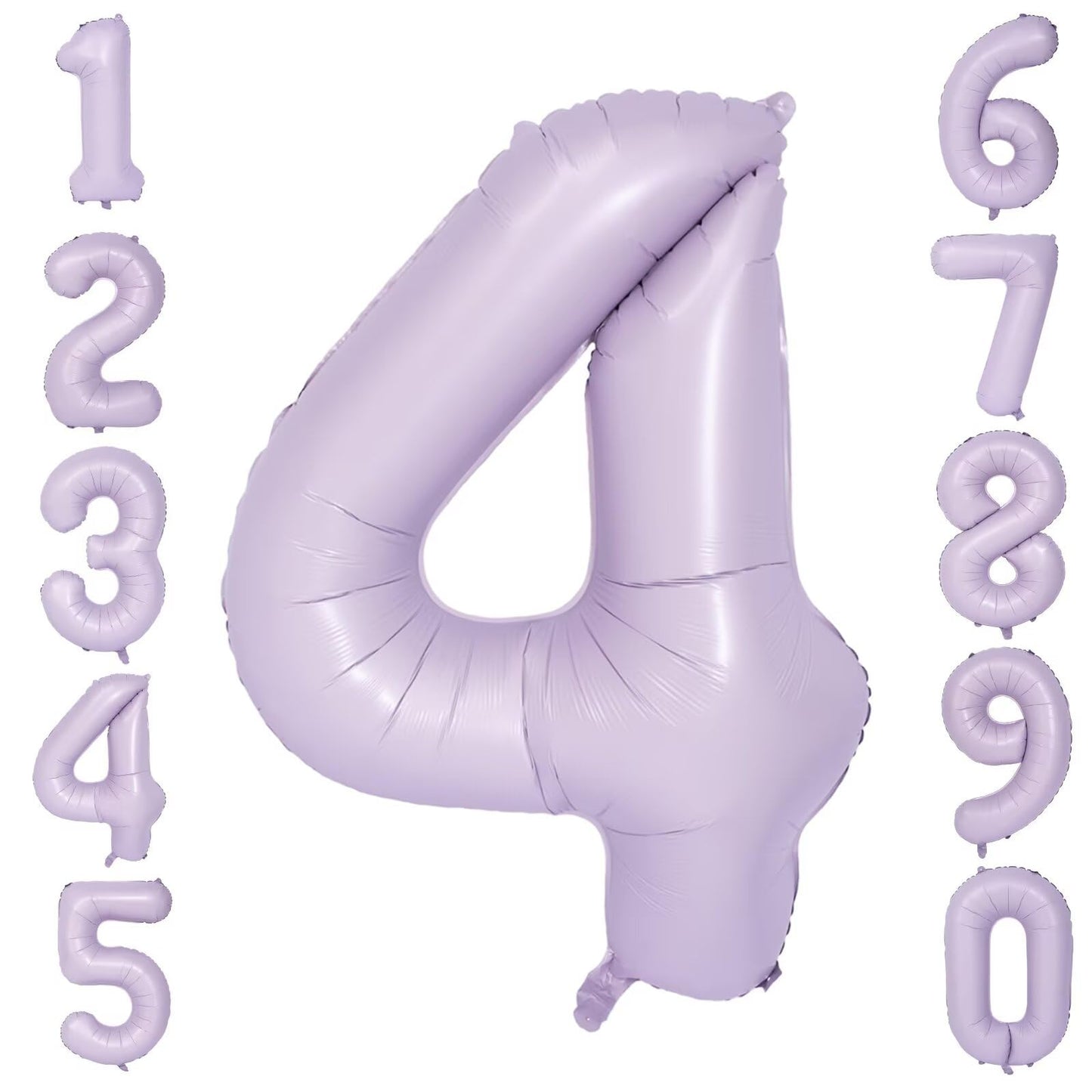 LVMOQIQIU Purple 4 Number Balloon - 40 Inch Matte Foil Number 4 Balloon for Parties