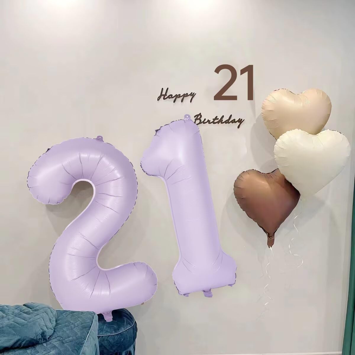 LVMOQIQIU Purple 4 Number Balloon - 40 Inch Matte Foil Number 4 Balloon for Parties