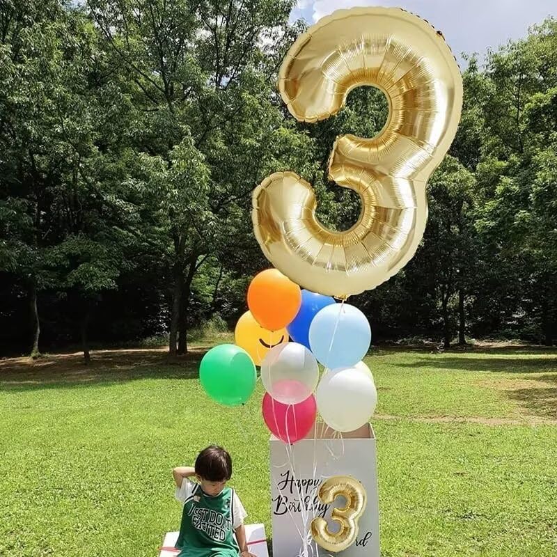 LVMOQIQIU Light Gold 40 Inch Number 8 Foil Balloon – Elegant 8th Birthday Decor