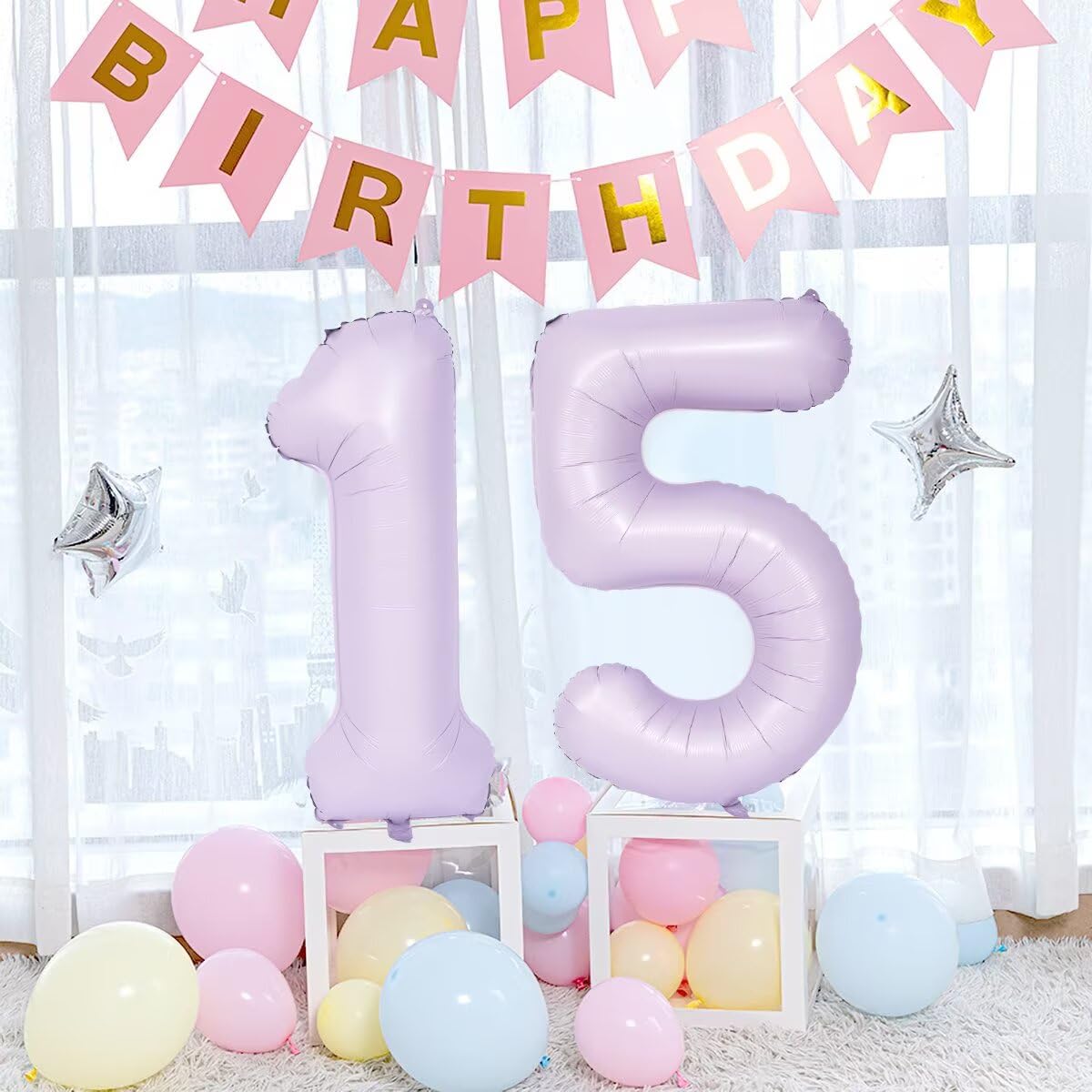 LVMOQIQIU Purple 14 Balloon | 40-Inch Matte Foil Number 14 for Parties