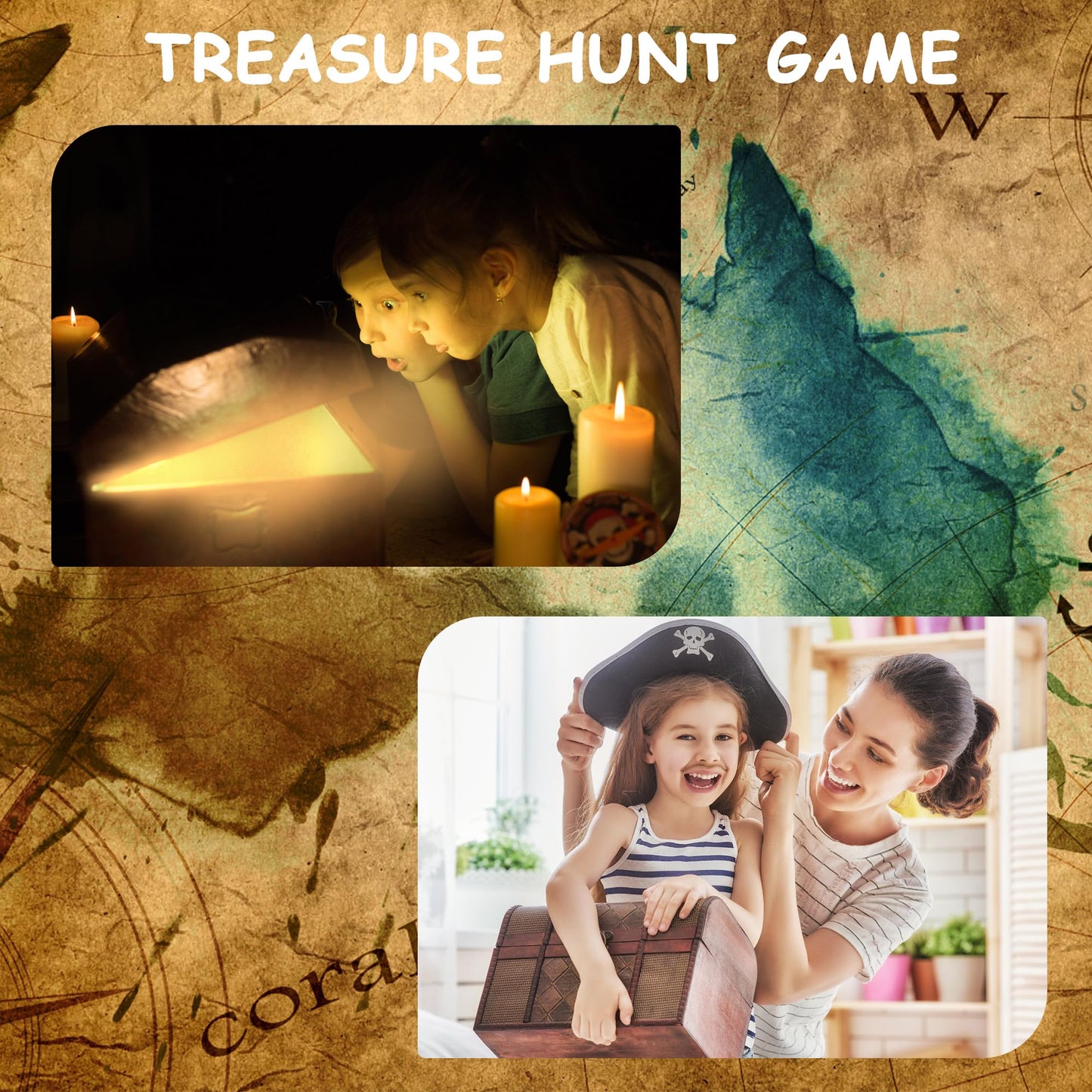 LVYOUIF 100 Pcs Pirate Bronze Plastic Treasure Coins – Kids Pirate Party Set