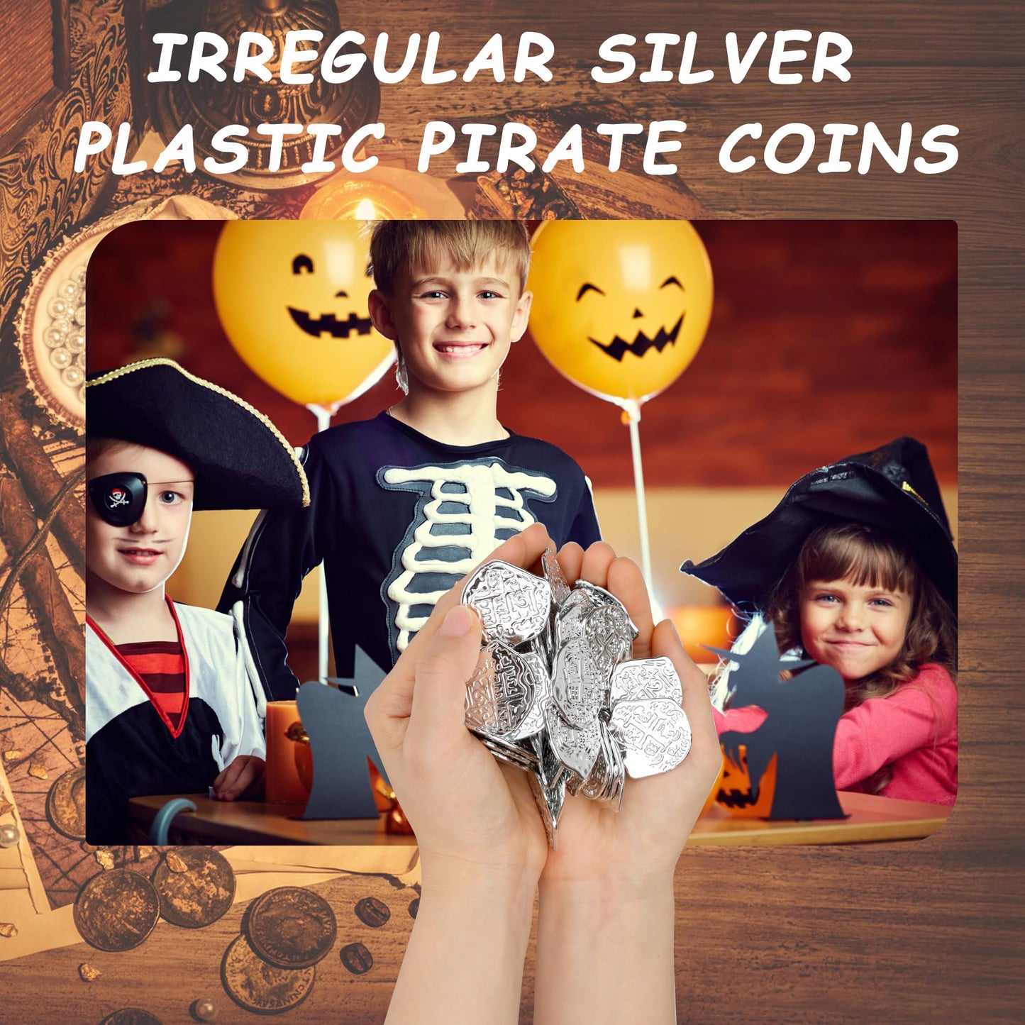 LVYOUIF 100 PCS Silver Pirate Coins – Realistic Treasure Tokens for Kids
