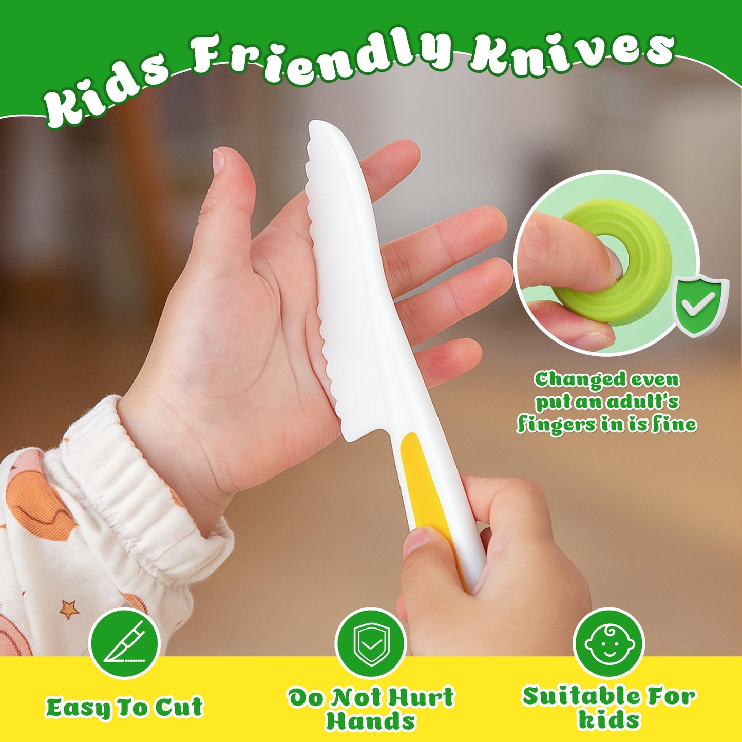 LWWTBS Kids Knife Set – Real Cooking 15-Piece Montessori Kitchen Toys for Toddlers