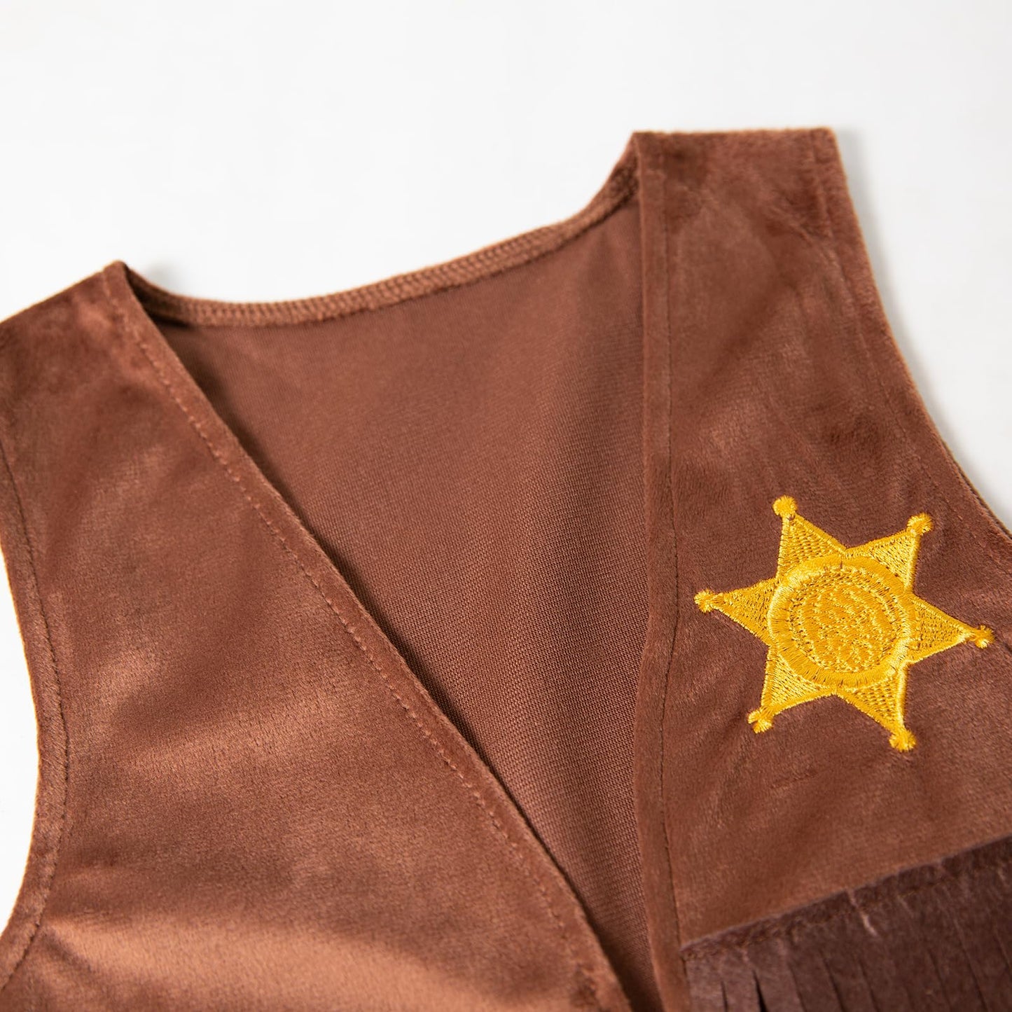LXKIKMM Western Cowboy Vest & Bandana Set for Kids 6-7 Years