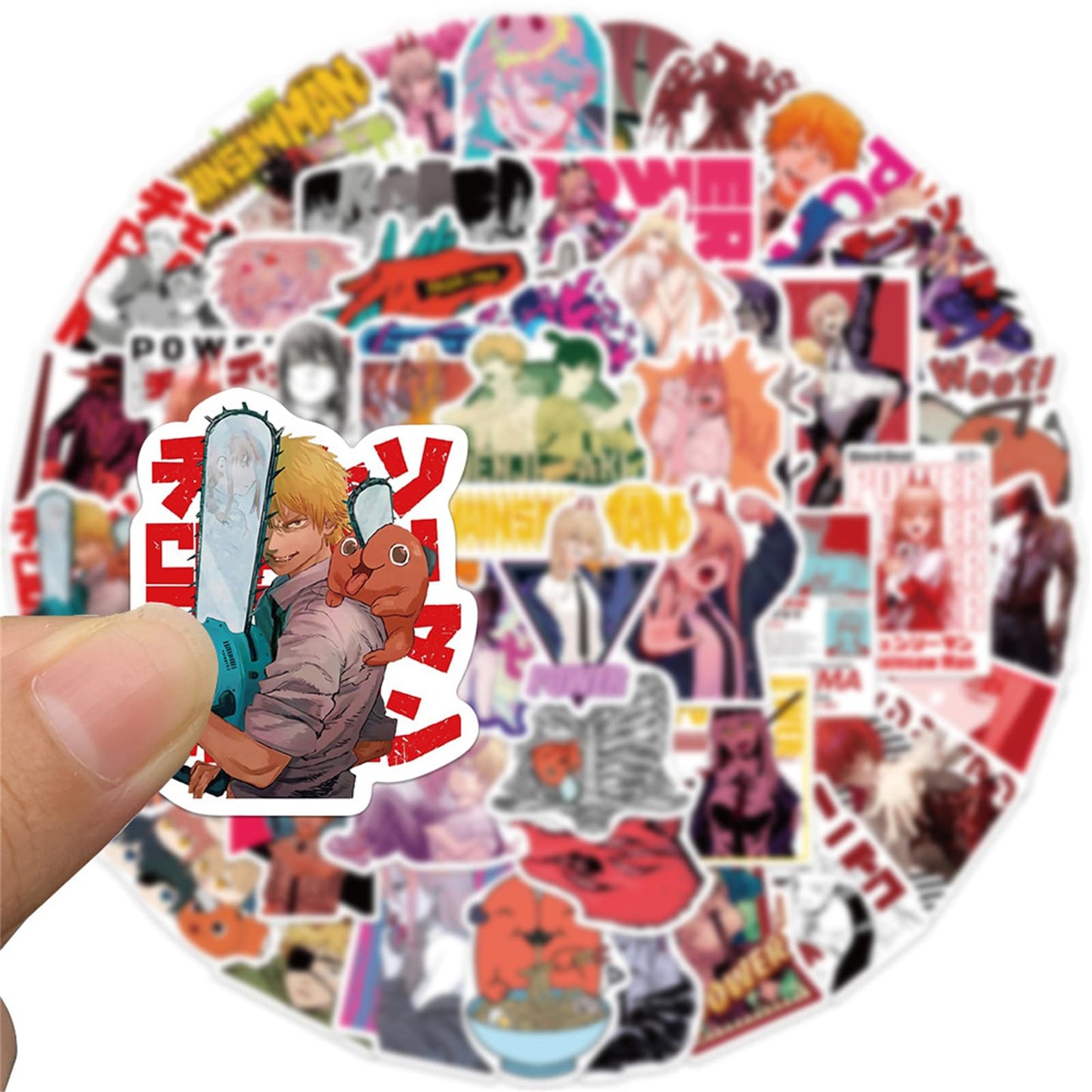 LXYRDHOQPW 100Pcs Chainsaw Man Stickers – Waterproof Vinyl Anime Decals Pack
