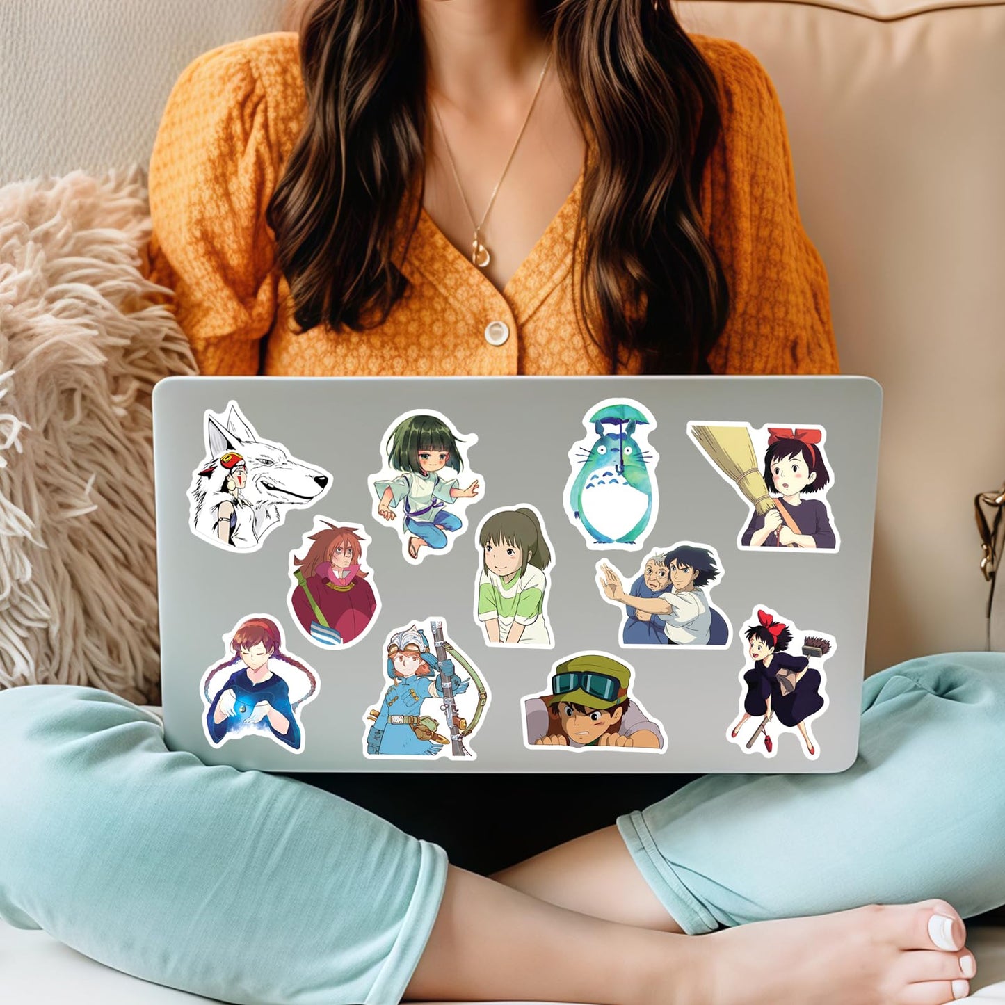 LXYRDHOQPW 100Pcs Hayao Miyazaki Stickers Pack – Waterproof Vinyl Decals for Water Bottles, Laptops & More