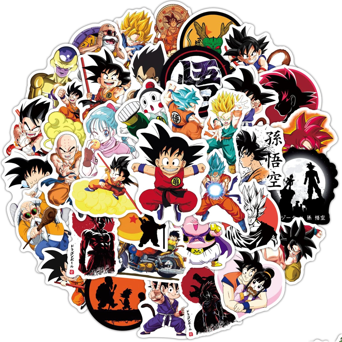 LXYRDHOQPW 100Pcs Anime Dragon and Ball Stickers – Waterproof Vinyl Decals for Laptops, Water Bottles, and More