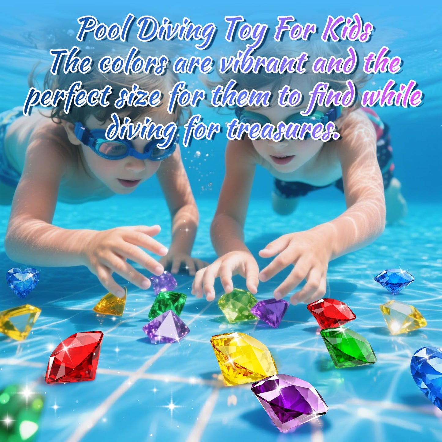 Lxzyu Pool Diving Gems – 10-Piece Underwater Treasure Set for Kids