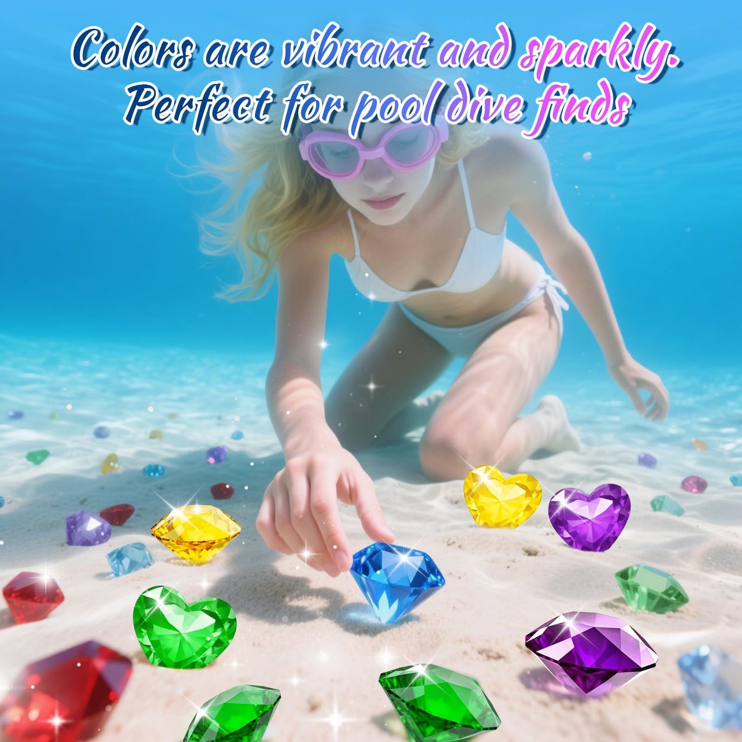 Lxzyu Pool Diving Gems – 10-Piece Underwater Treasure Set for Kids