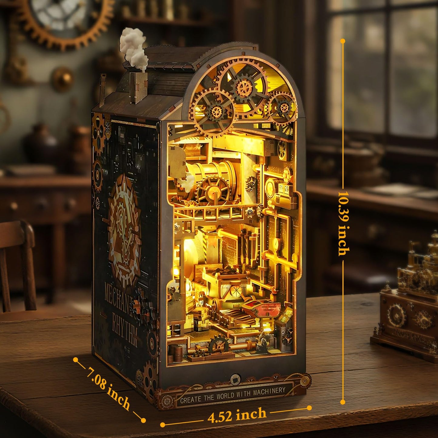 Lycidae Book Nook: DIY Steampunk Miniature House Kit with LED Lights