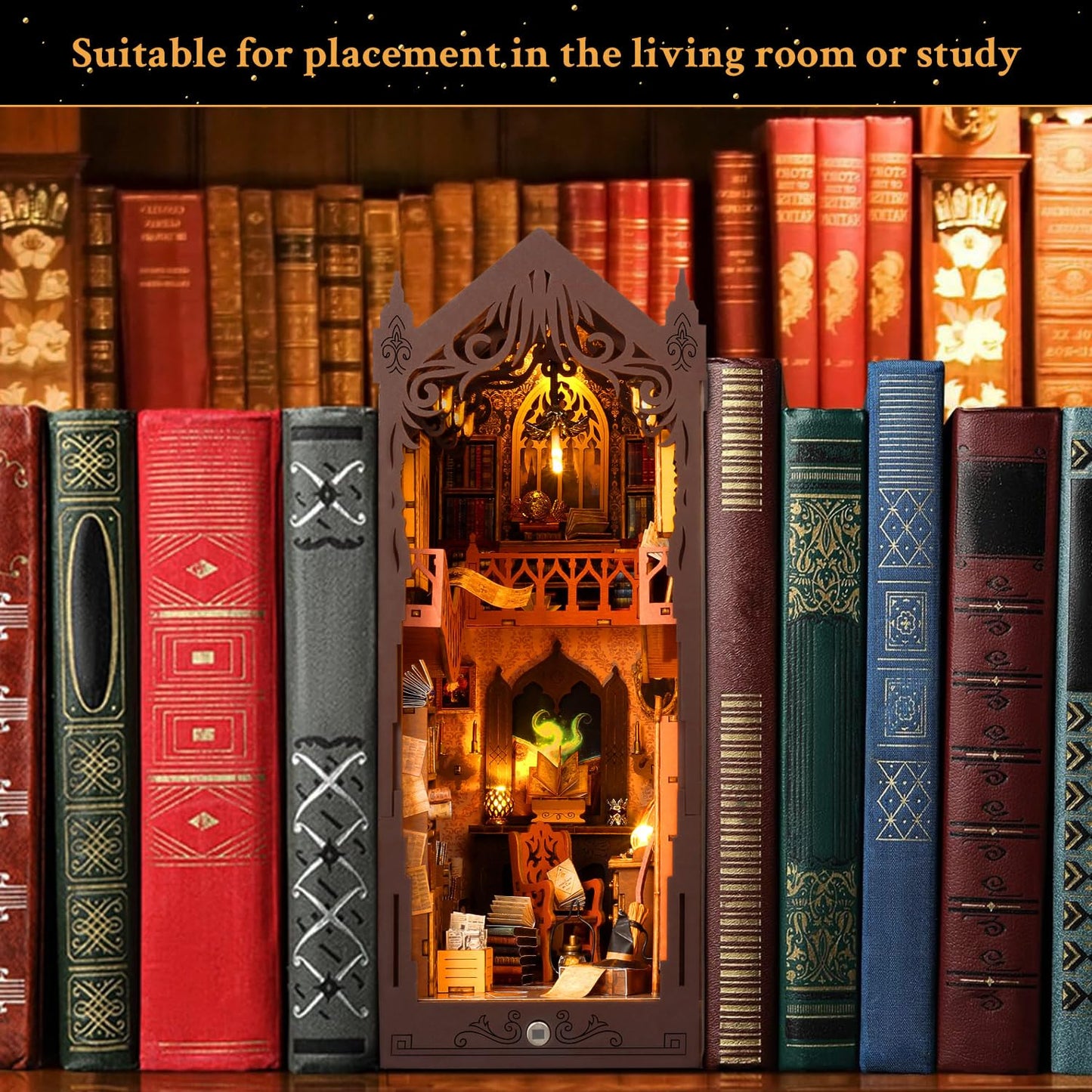 Lycidae Book Nook Kit – DIY Dollhouse with LED Light