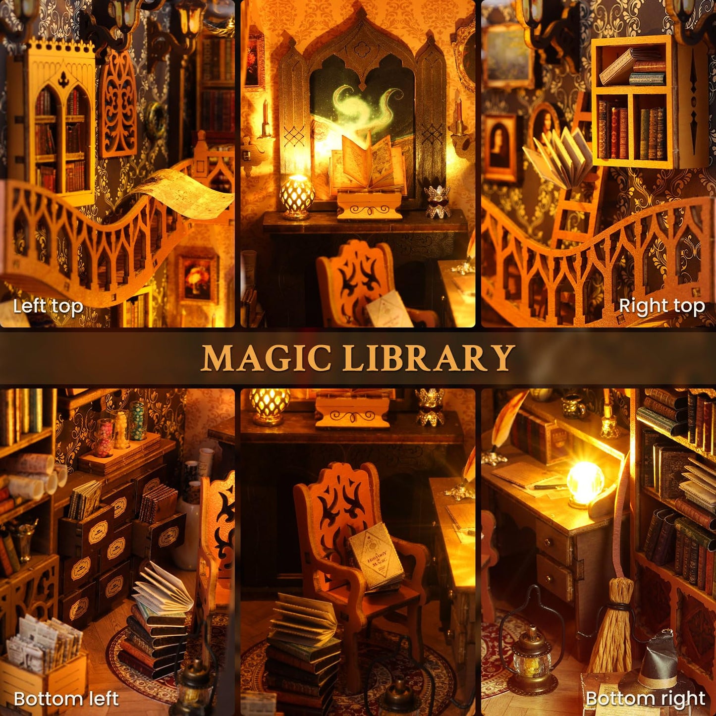 Lycidae Book Nook Kit – DIY Dollhouse with LED Light