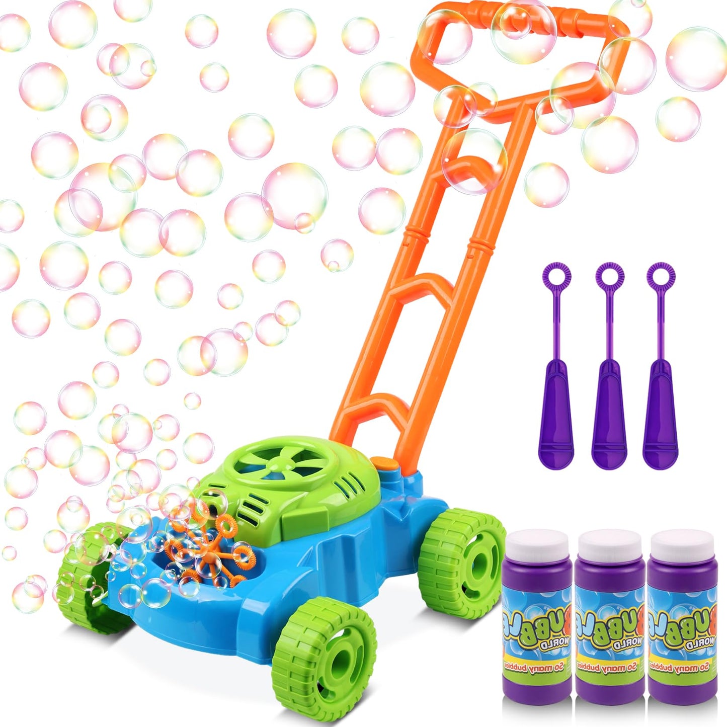 Lydaz Bubble Lawn Mower for Toddlers (1-3) | Push Toy Garden & Outdoor Fun
