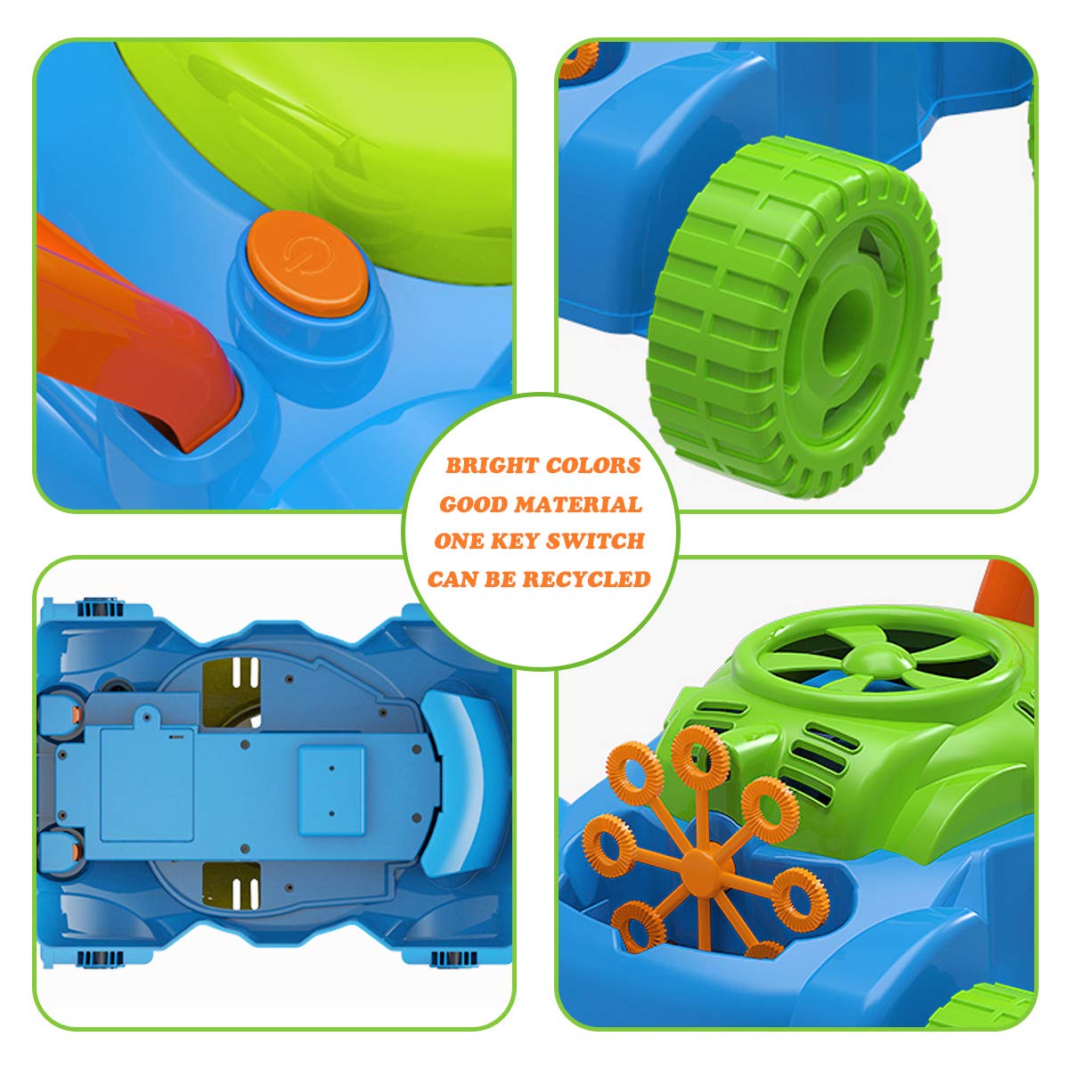 Lydaz Bubble Lawn Mower for Toddlers (1-3) | Push Toy Garden & Outdoor Fun