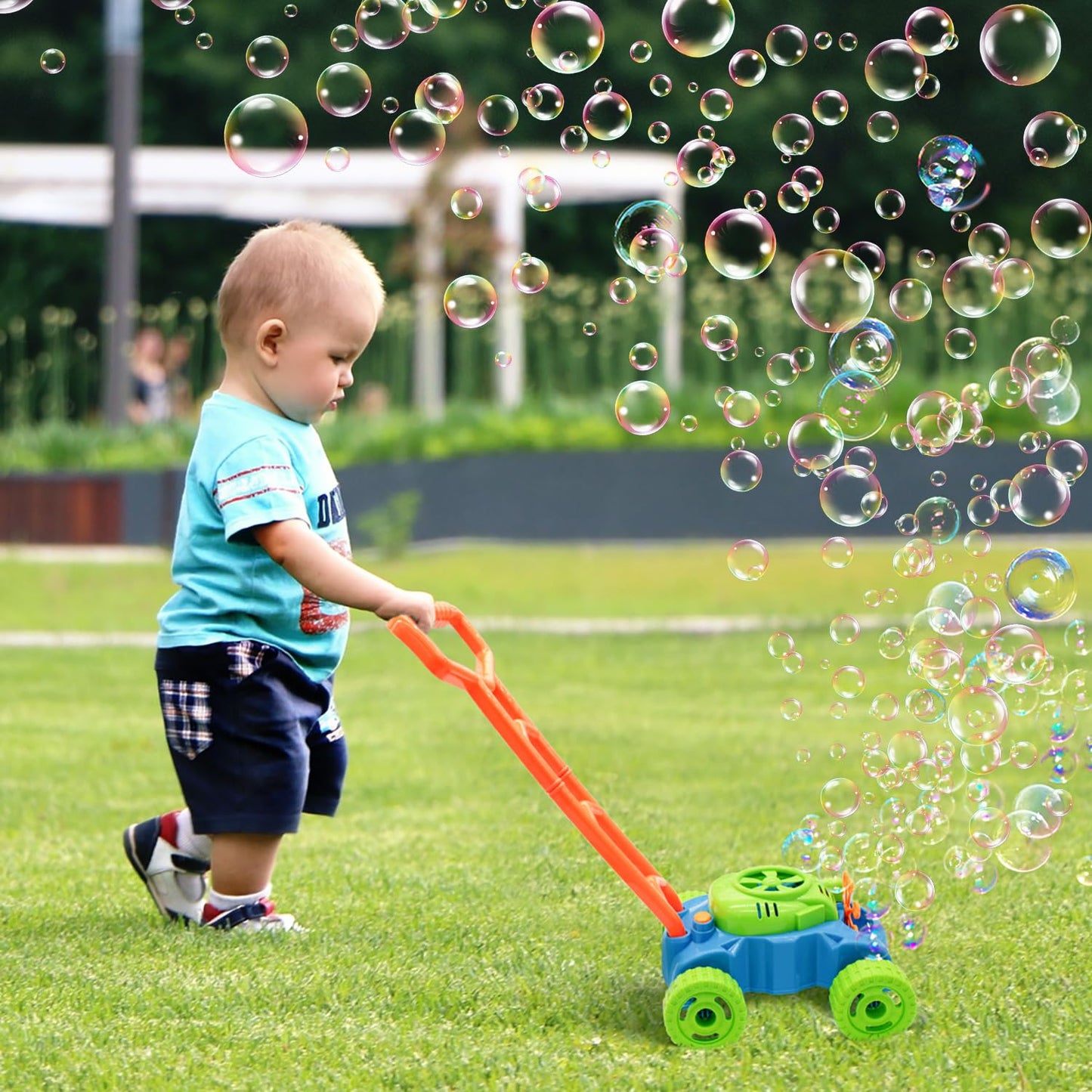 Lydaz Bubble Lawn Mower for Toddlers (1-3) | Push Toy Garden & Outdoor Fun