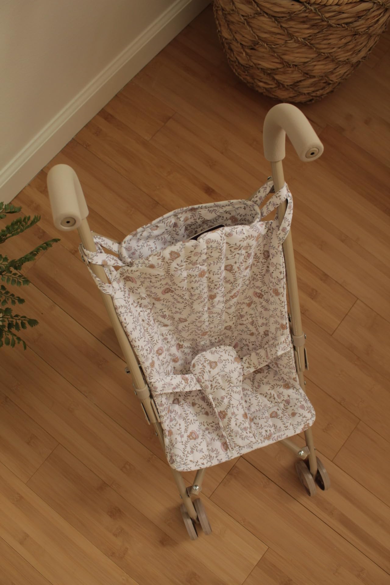Lyla & Sage Play Co Doll Stroller – Lightweight, Flexible 22in Neutral Floral