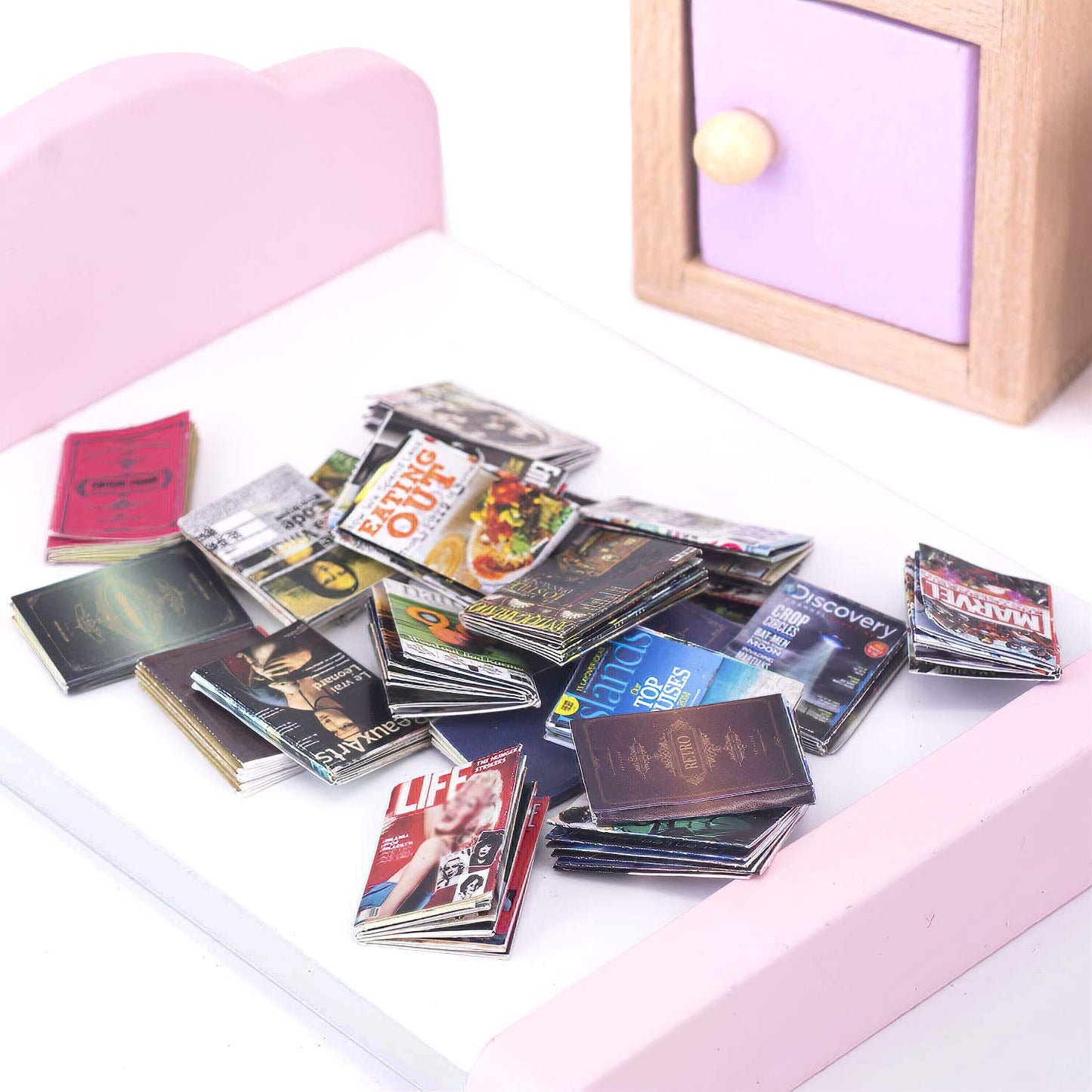Lynkaye Dollhouse Miniature Books – Realistic 1:12 Scale Library Set (21 Unique Titles)