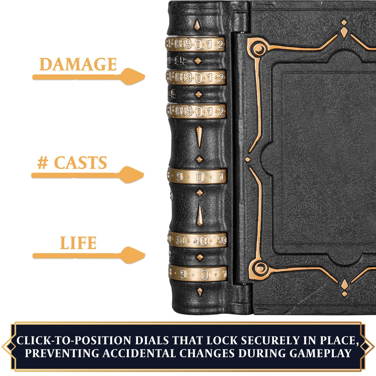 LYNX MTG Commander Codex Zone Tray with Life/Casts/Damage Dials + Dice Storage