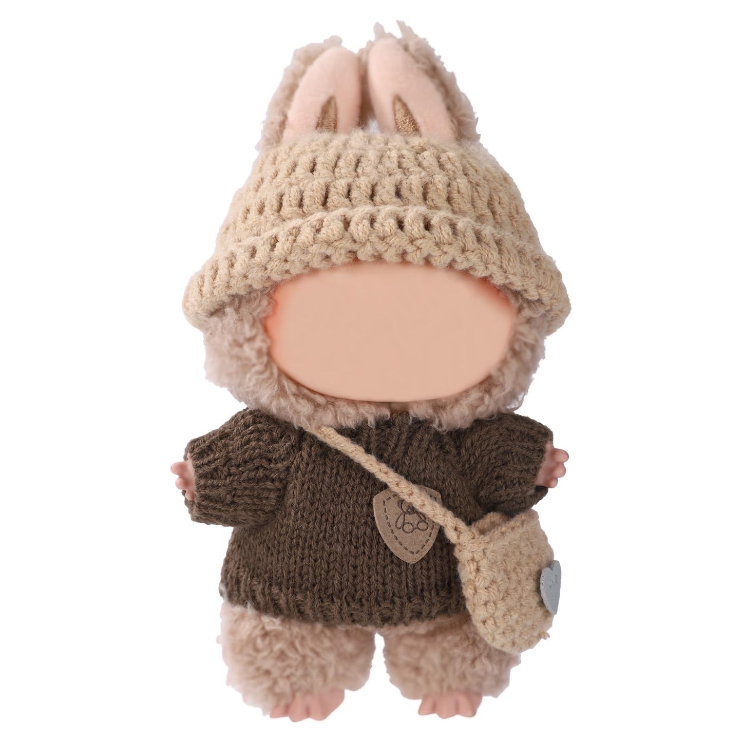 Lyreh 3-Piece Brown Doll Outfit Set for 6.7in Dolls – Hat, Sweater & Bag