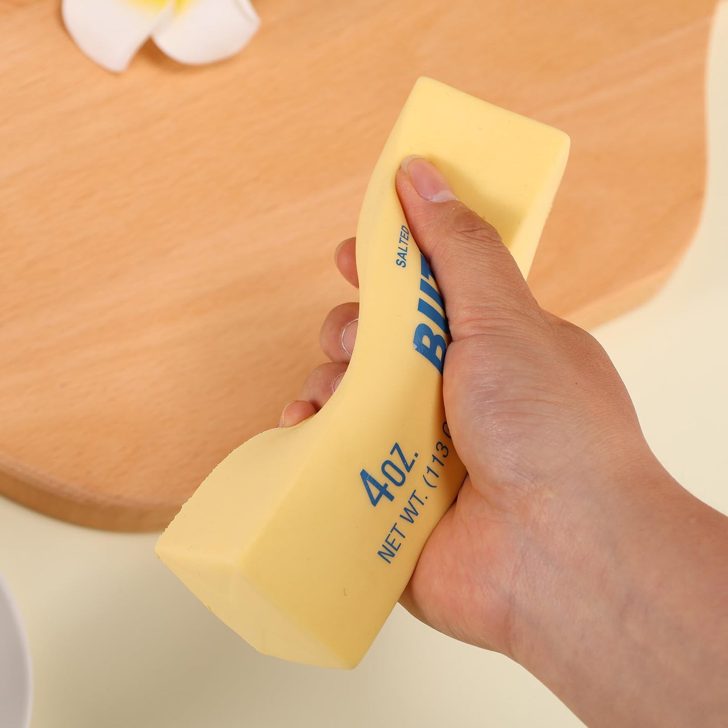 Lyreh 3pcs Squeeze Butter Toy – PU Slow Rising Fidget Butter Stick (Light Yellow)