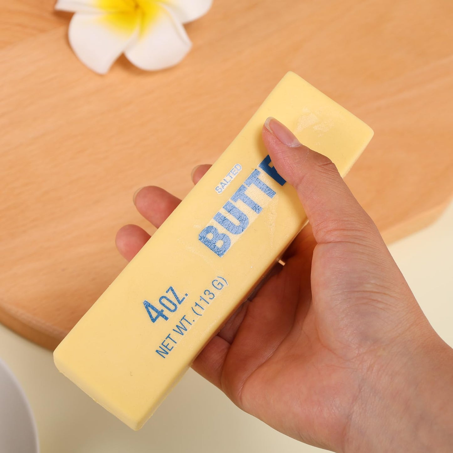 Lyreh 3pcs Squeeze Butter Toy – PU Slow Rising Fidget Butter Stick (Light Yellow)