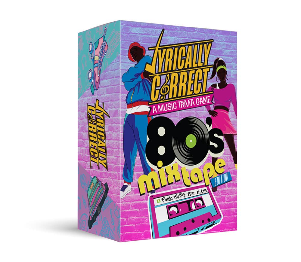 Lyrically Correct '80s Mixtape Card Game – Finish The Lyrics Challenge for Parties & Family Nights