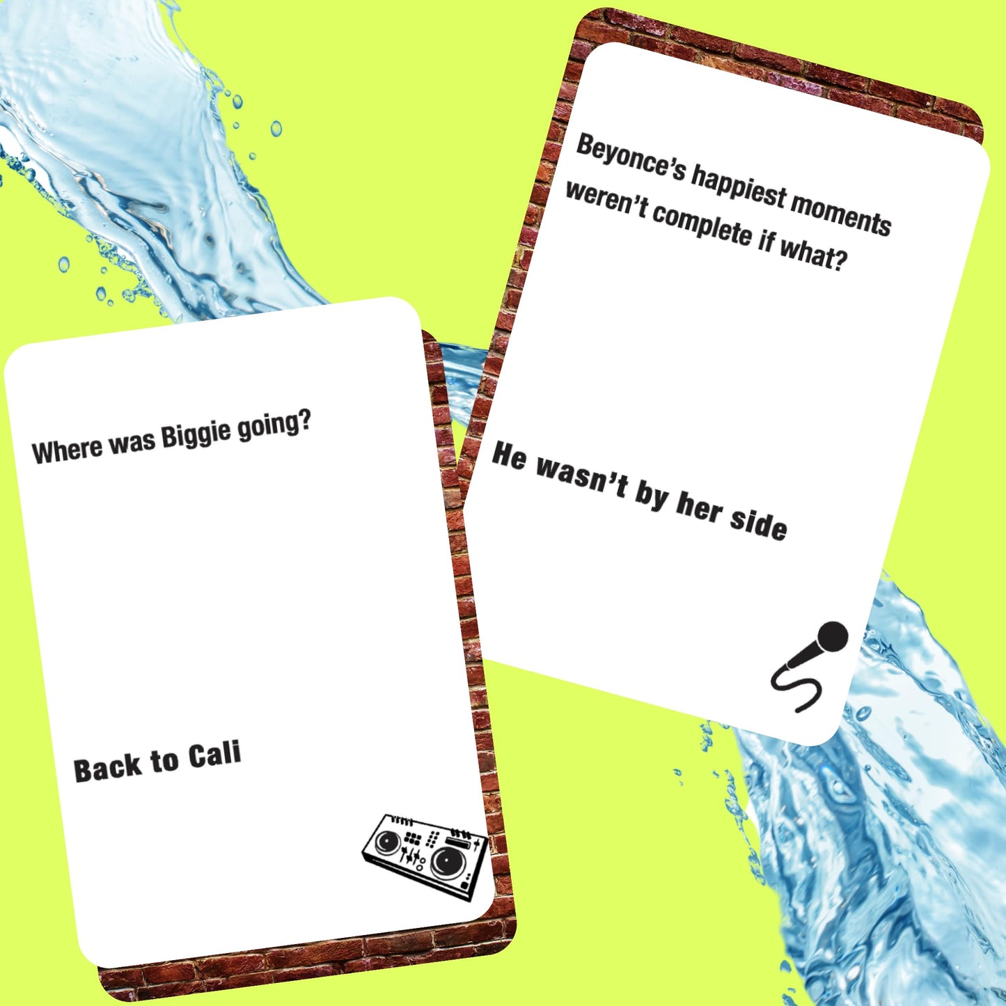 Lyrically Correct OG Waterproof Trivia Card Game - 90s/2000s Hip Hop & R&B, Splash-Proof & Portable