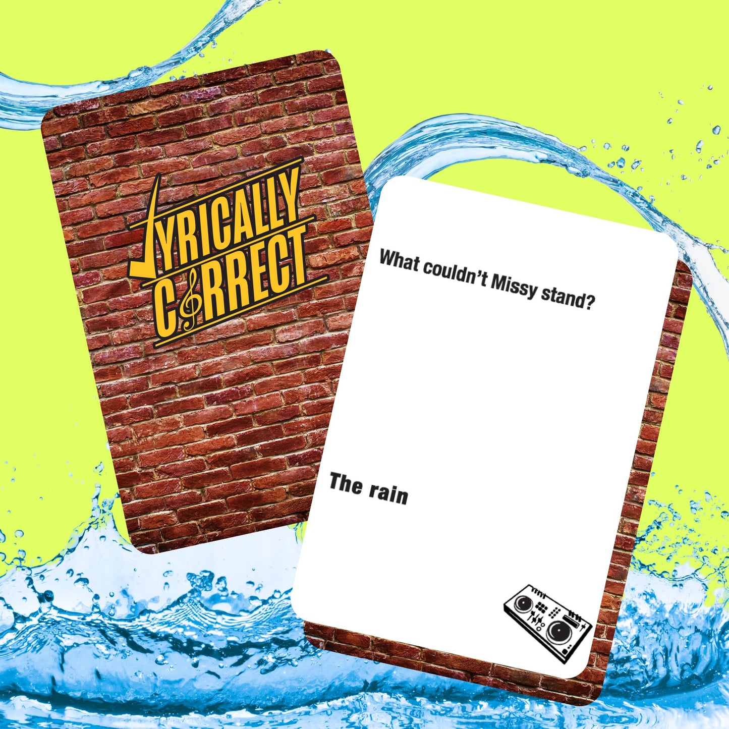 Lyrically Correct OG Waterproof Trivia Card Game - 90s/2000s Hip Hop & R&B, Splash-Proof & Portable