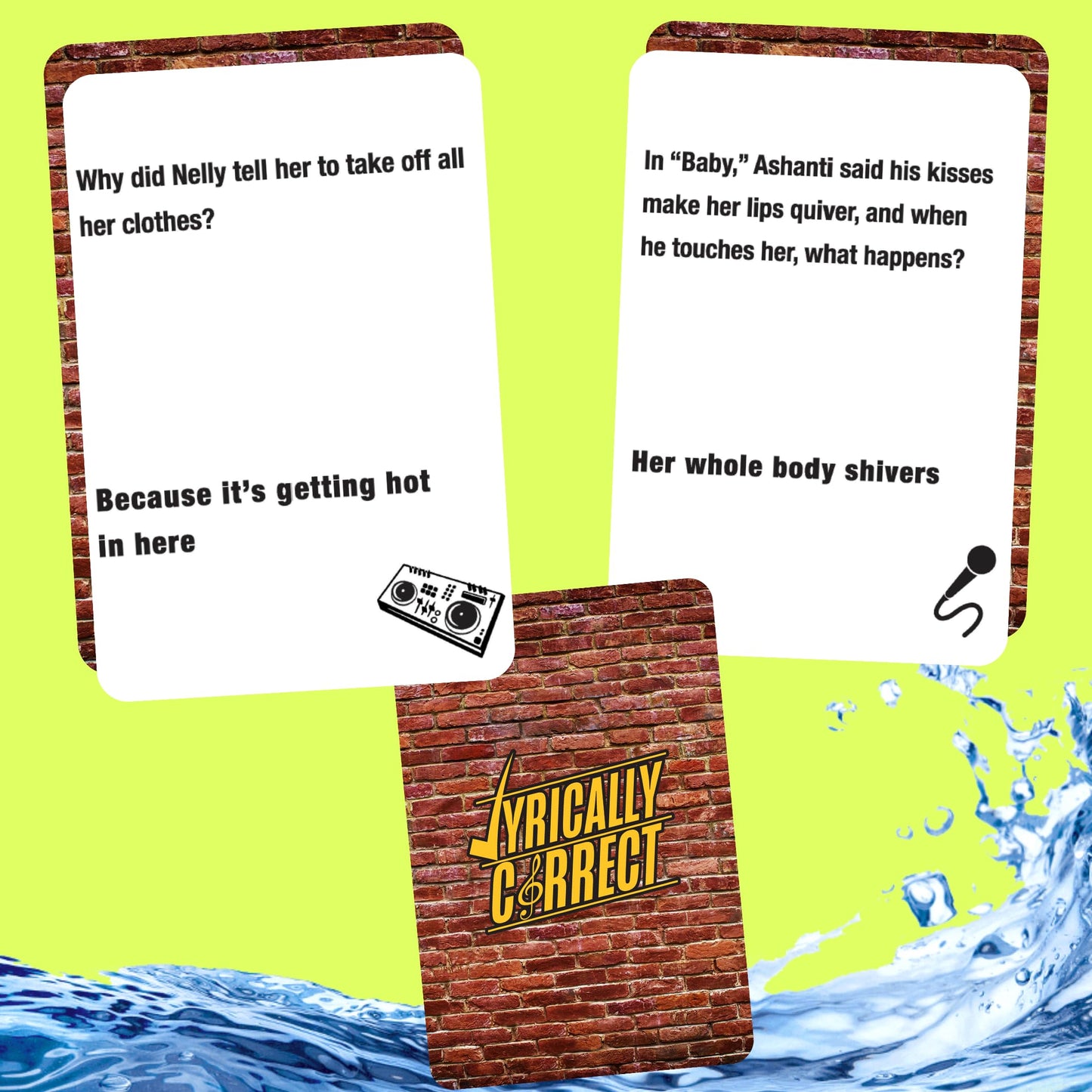 Lyrically Correct OG Waterproof Trivia Card Game - 90s/2000s Hip Hop & R&B, Splash-Proof & Portable