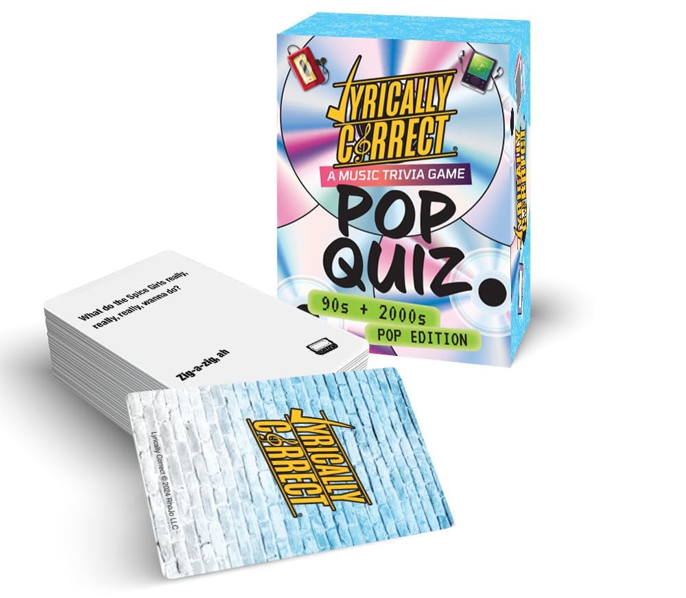 Lyrically Correct '90s & 2000s Pop Edition - Finish The Lyrics Trivia Card Game