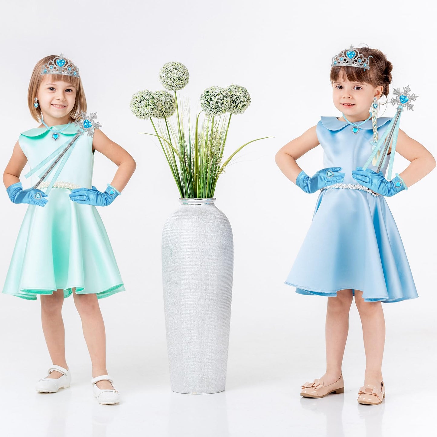 Lyrow 8-Piece Princess Dress Up Set | Wig, Crown & Jewelry for Girls