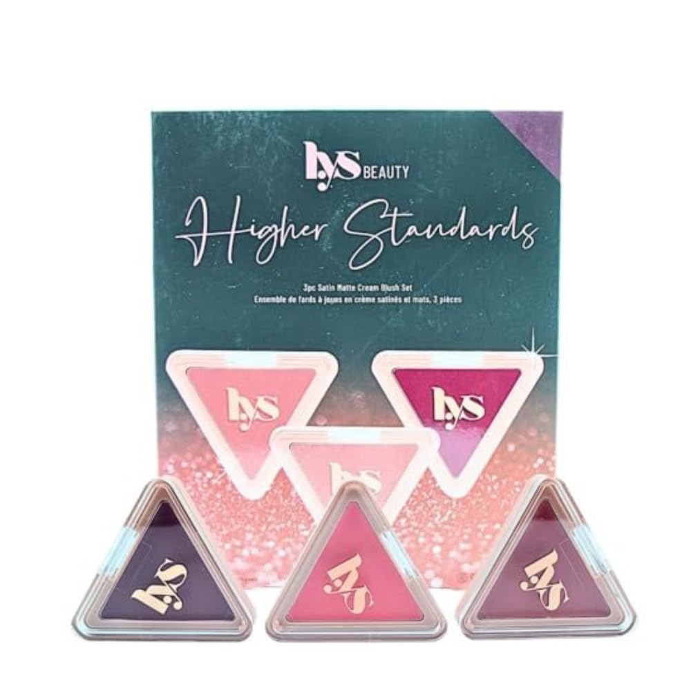 LYS Beauty Mini Higher Standard Deluxe Cream Blush Trio – Satin Matte, Buildable Color
