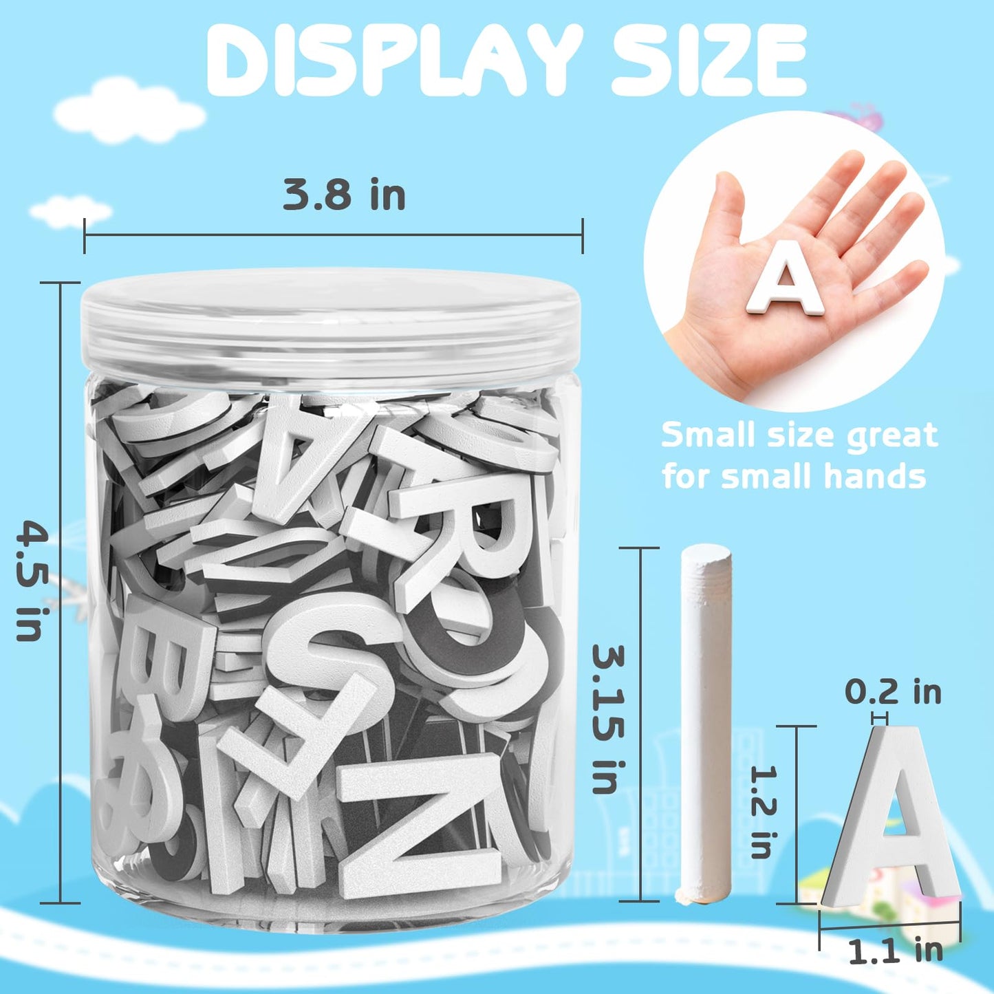 Lzttyee Magnetic EVA Alphabet Letters (117pcs) for Refrigerator & Whiteboard