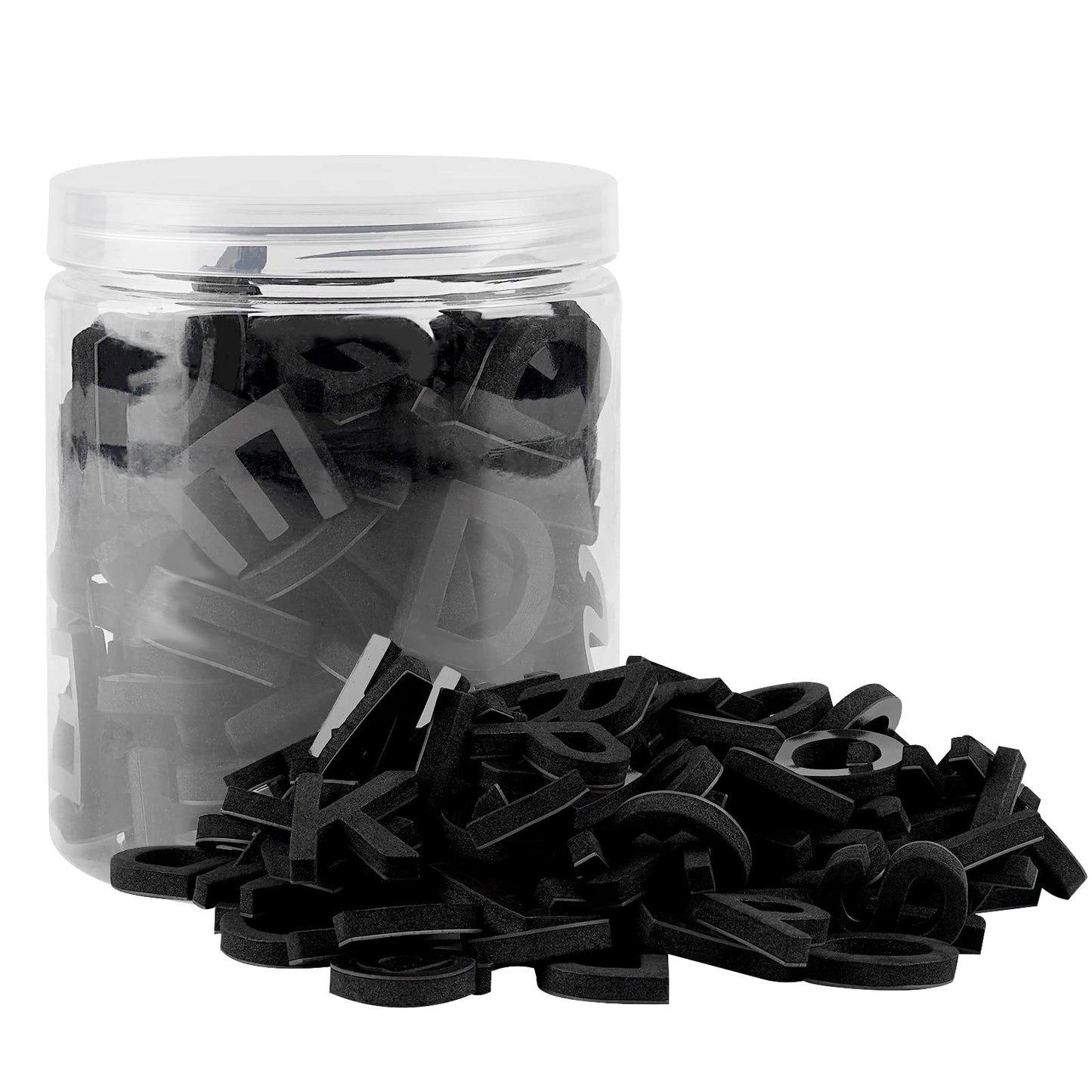 Lzttyee 117-Piece Magnetic Alphabet Letters - EVA Foam Black for Fridge & Whiteboard