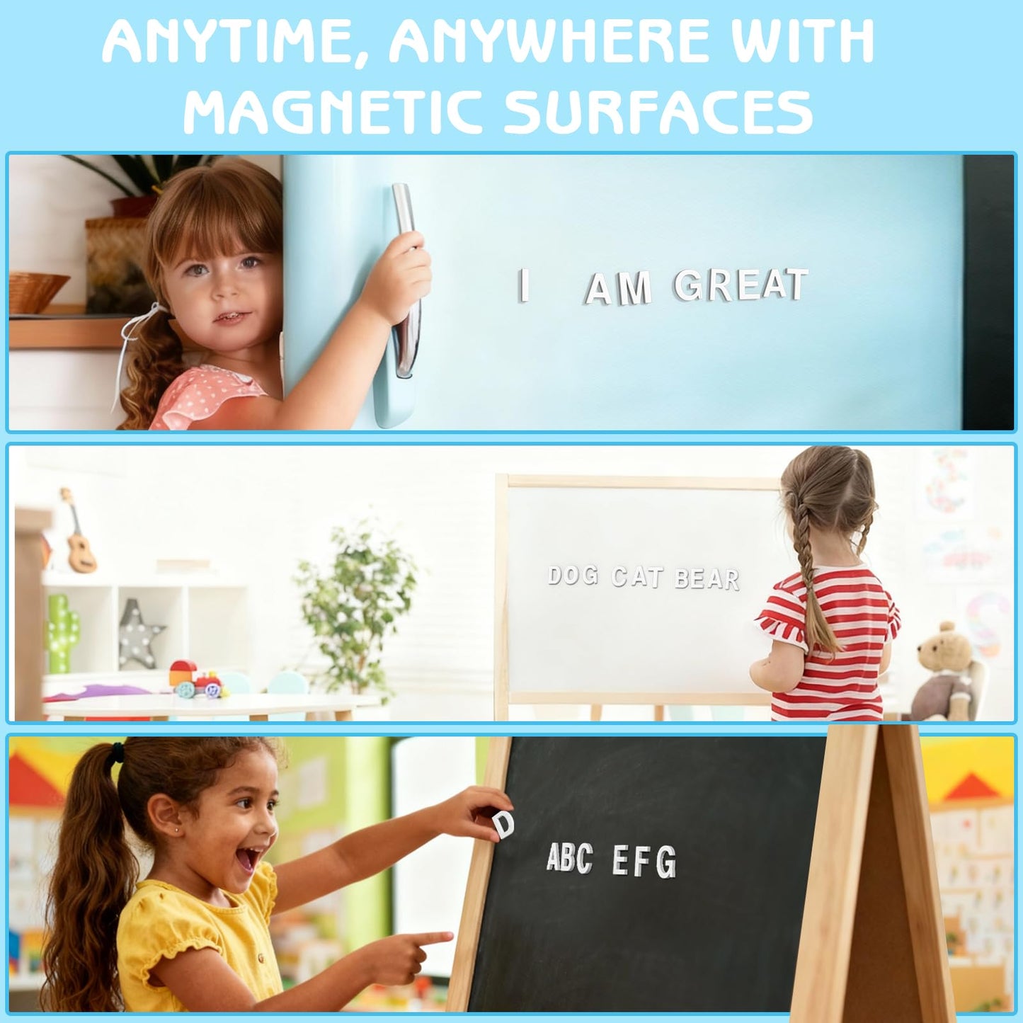 Lzttyee Magnetic EVA Alphabet Letters (117pcs) for Refrigerator & Whiteboard