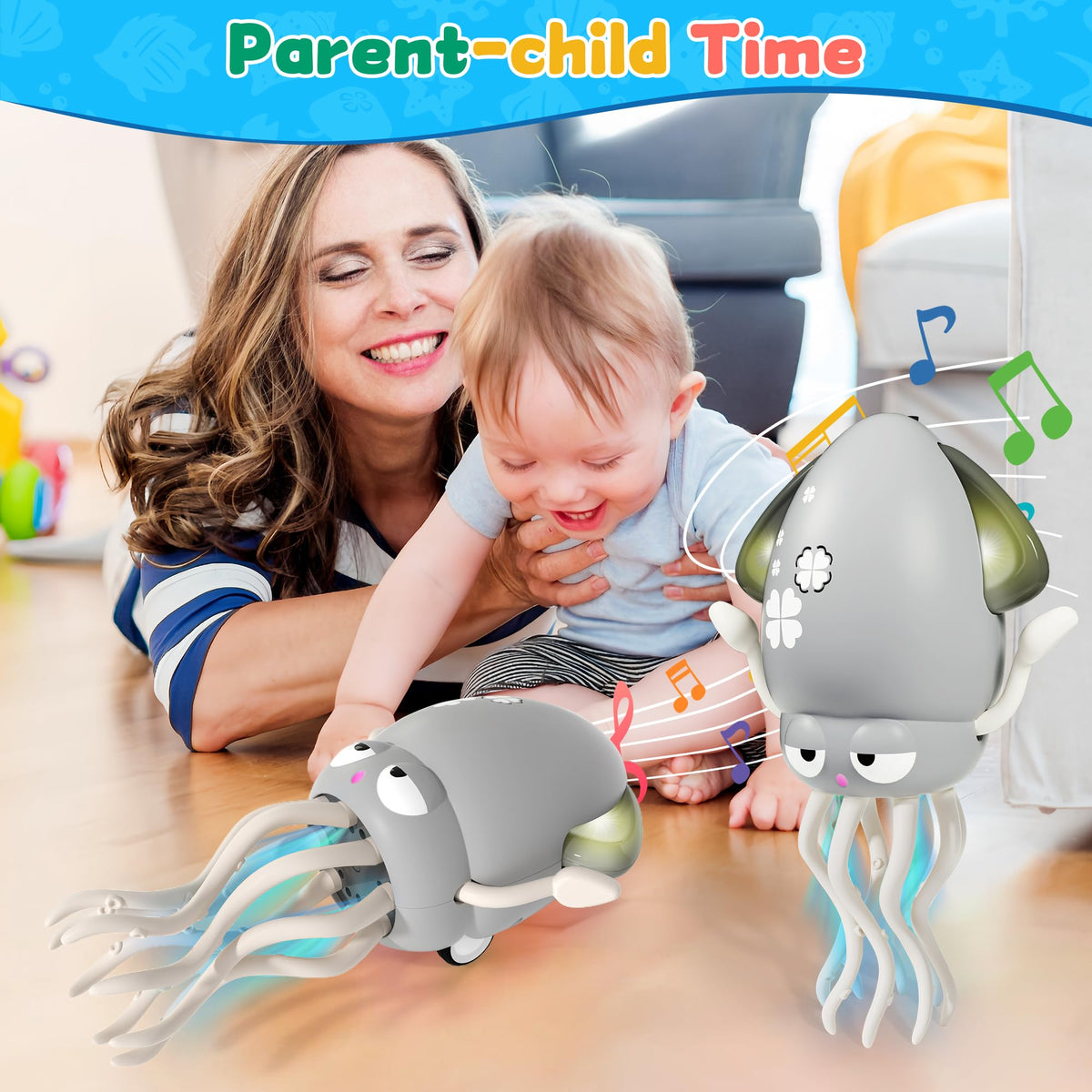 LZZAPJ Electric Dancing Octopus Light Music Toy for Babies 12-18 Months