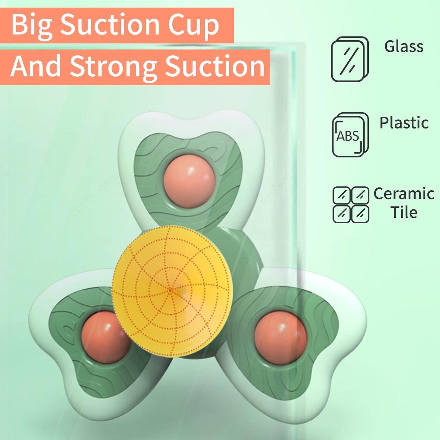 LZZAPJ Spinning Sensory Toy for Babies & Toddlers | Suction Cup Spinner & Bath Toy