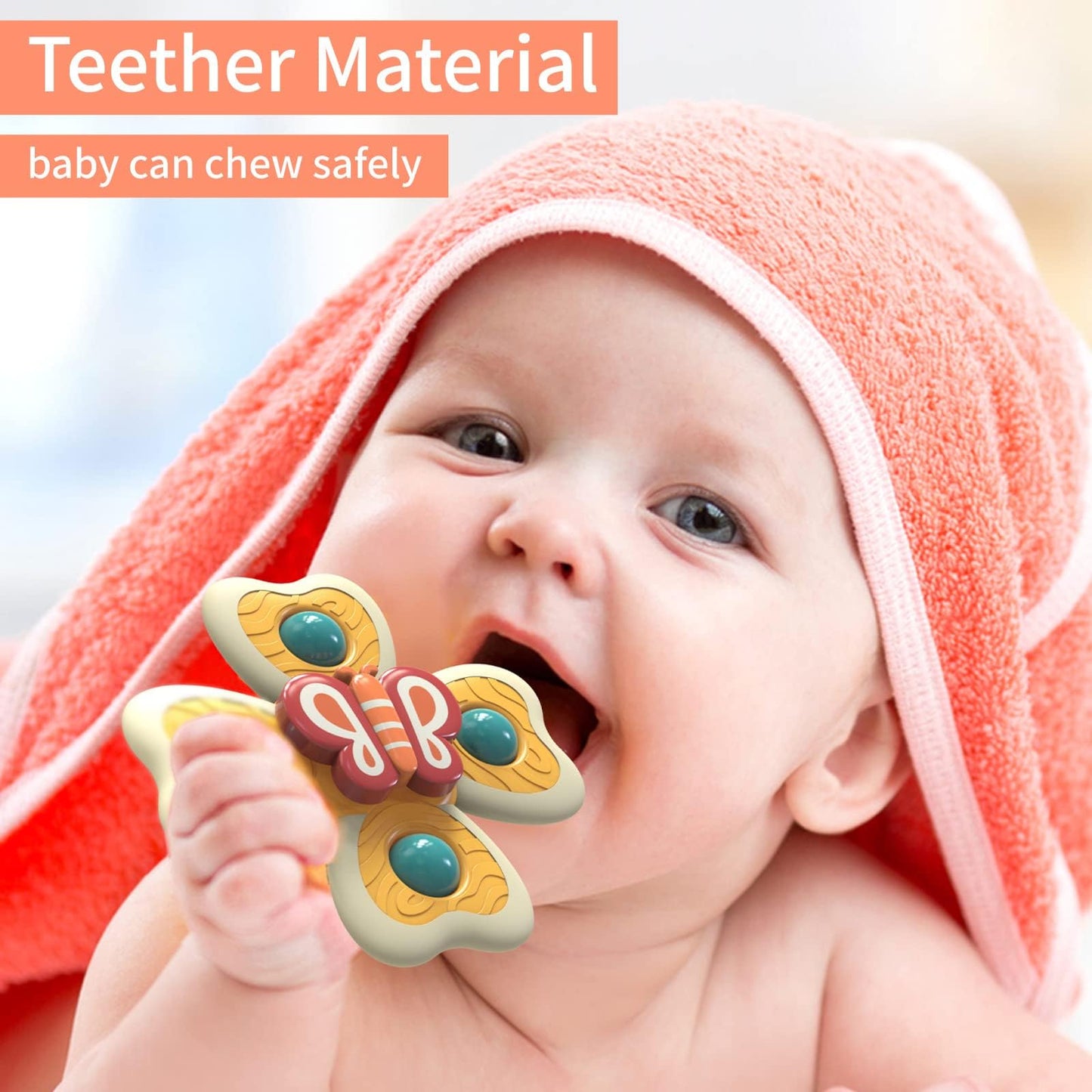 LZZAPJ Spinning Sensory Toy for Babies & Toddlers | Suction Cup Spinner & Bath Toy