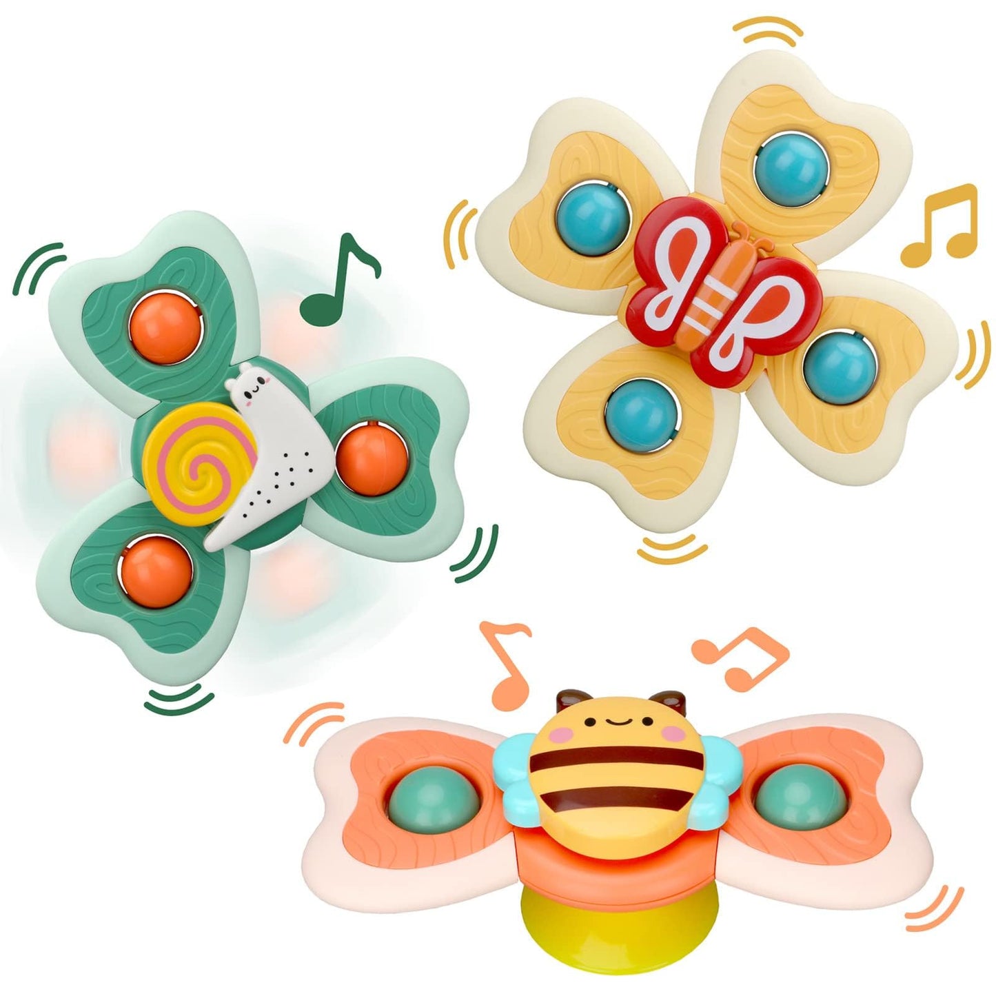 LZZAPJ Spinning Sensory Toy for Babies & Toddlers | Suction Cup Spinner & Bath Toy
