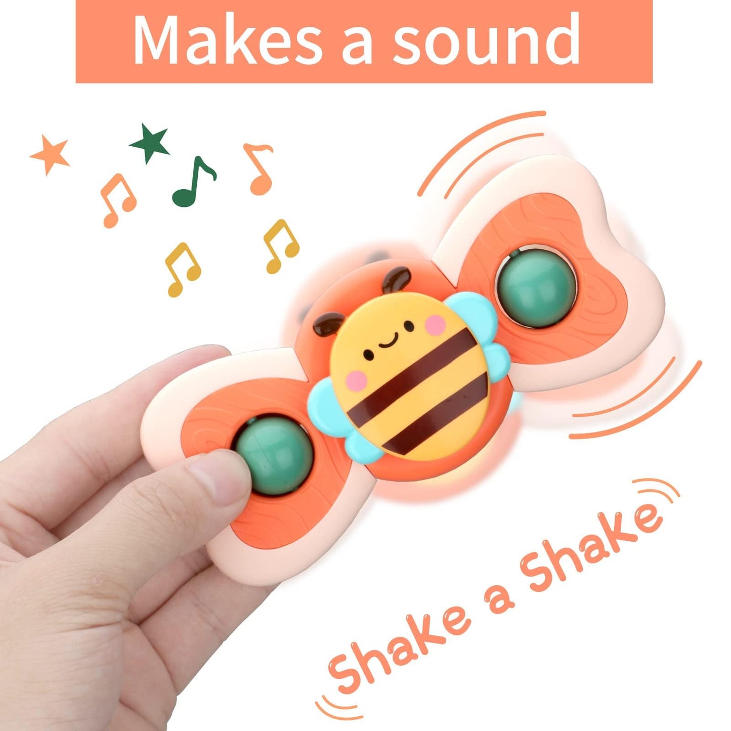 LZZAPJ Spinning Sensory Toy for Babies & Toddlers | Suction Cup Spinner & Bath Toy