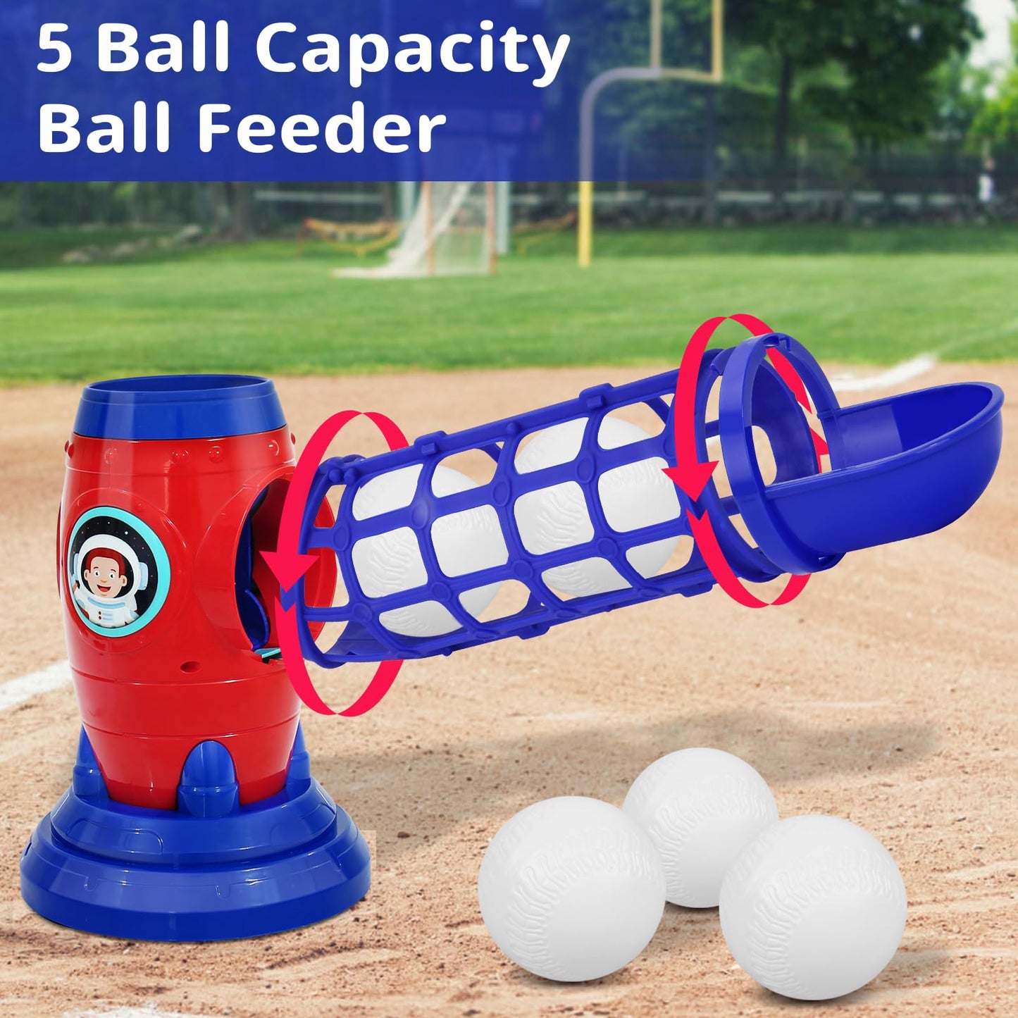 LZZAPJ T Ball Set for Kids 5-8 | Tee Ball with Launcher & Extendable Bat