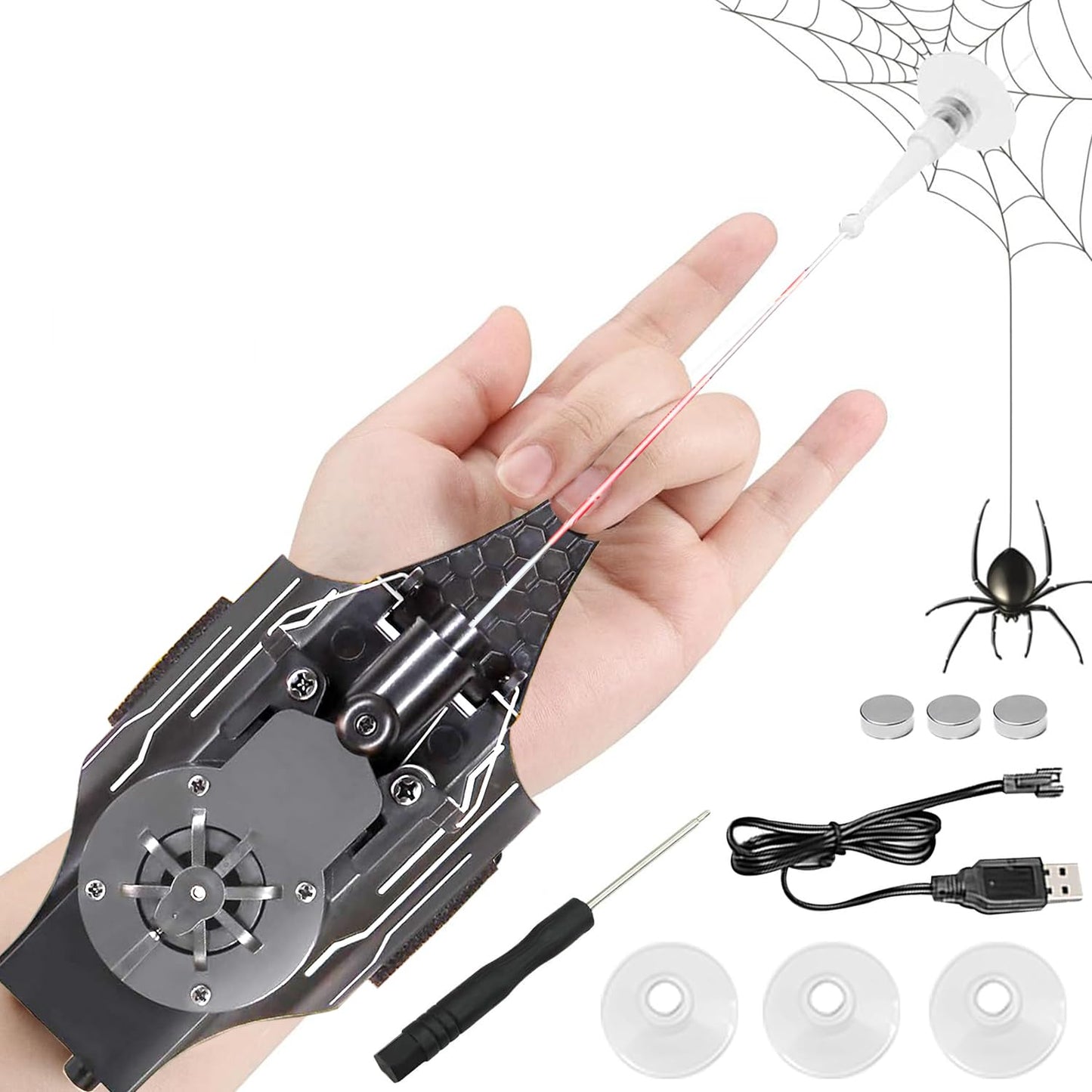 M MITLINK Web Launcher Spider String Shooter Toy – Real Silk Web, Durable & Easy to Use