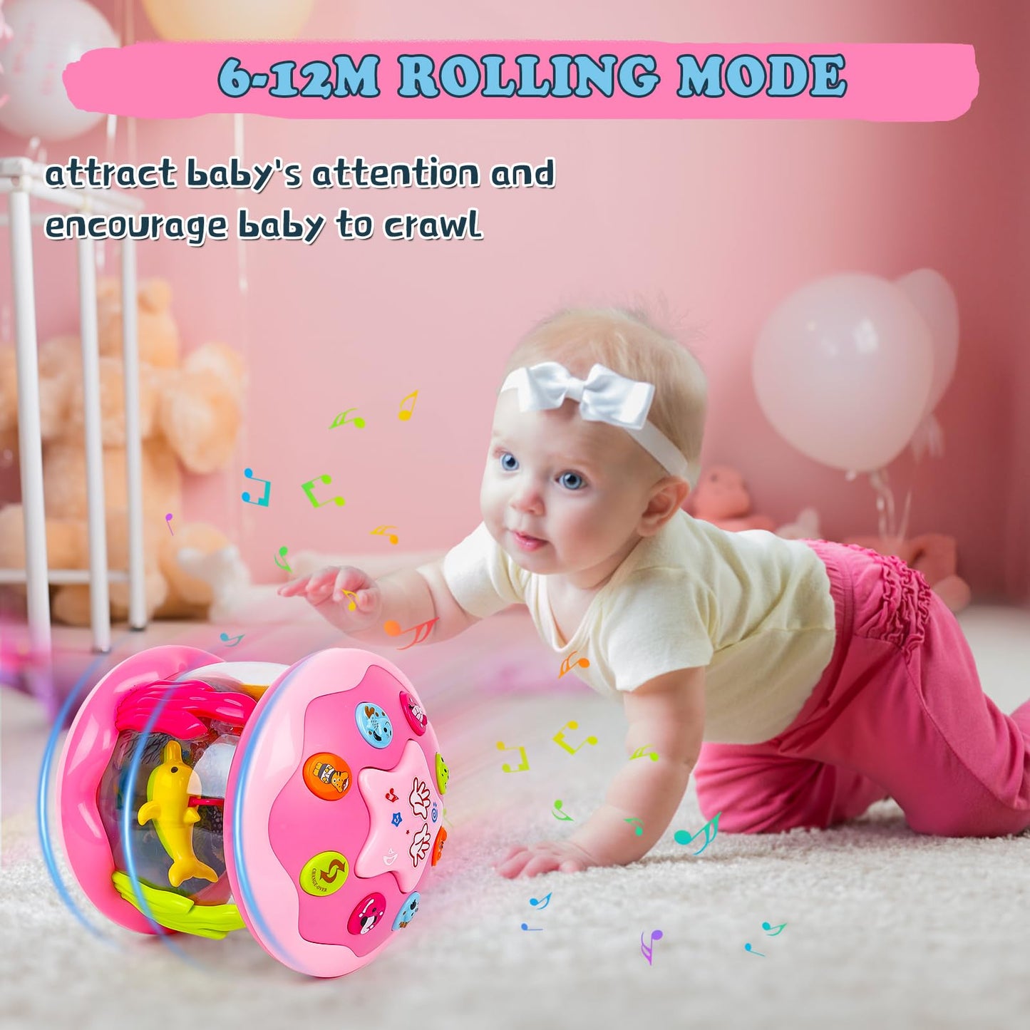 M SANMERSEN Ocean Rotating Projector Toy for Babies 6-12 Months