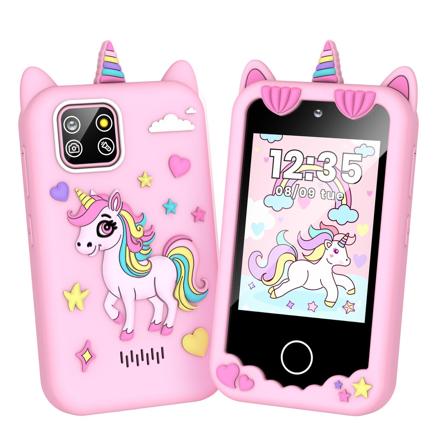 M SANMERSEN Kids Smart Phone for 3-6 Year Olds – 2.8-inch Touchscreen, Dual Camera, 32GB, 28 Learning Games