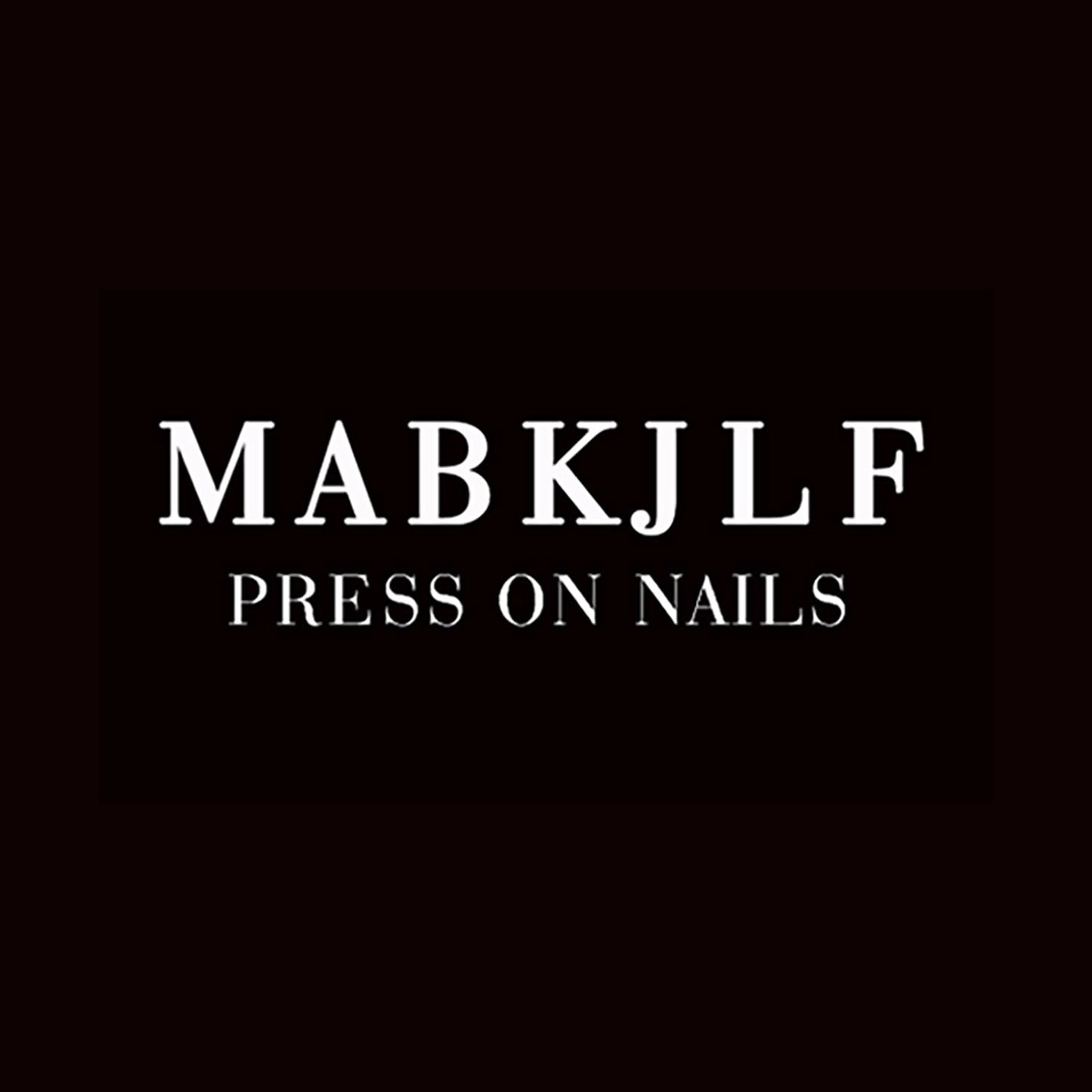 MABKJLF Luxury Press On Nails – Medium Almond, 3D Design, Reusable ABS, Chrome French Tip