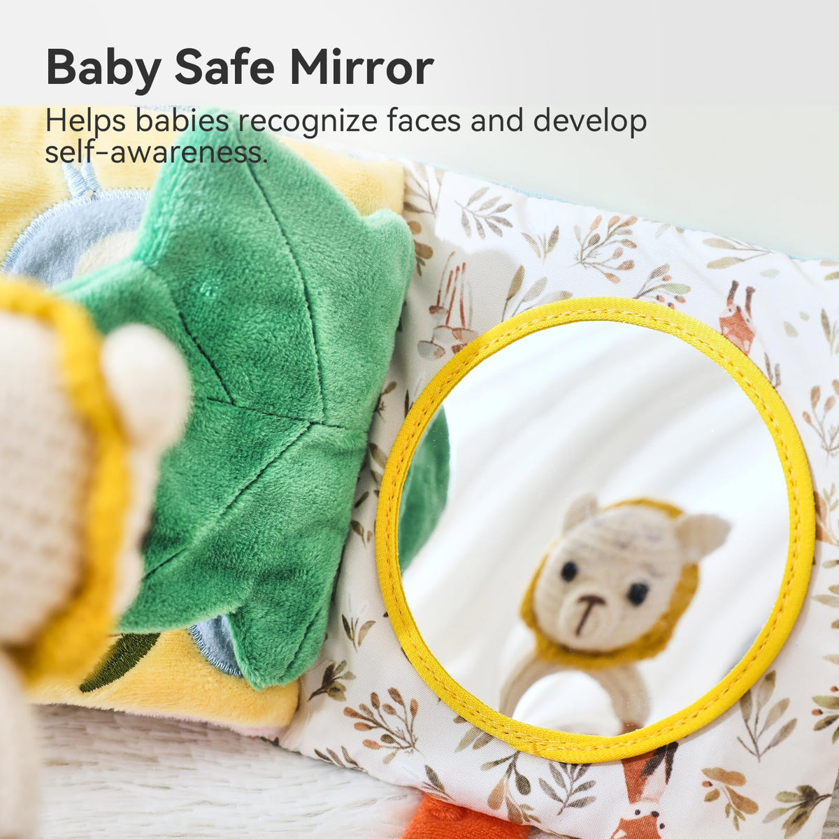 Macabaka Montessori Soft Baby Book – Sensory Toy for 0–12 Months, Tummy Time & Textures