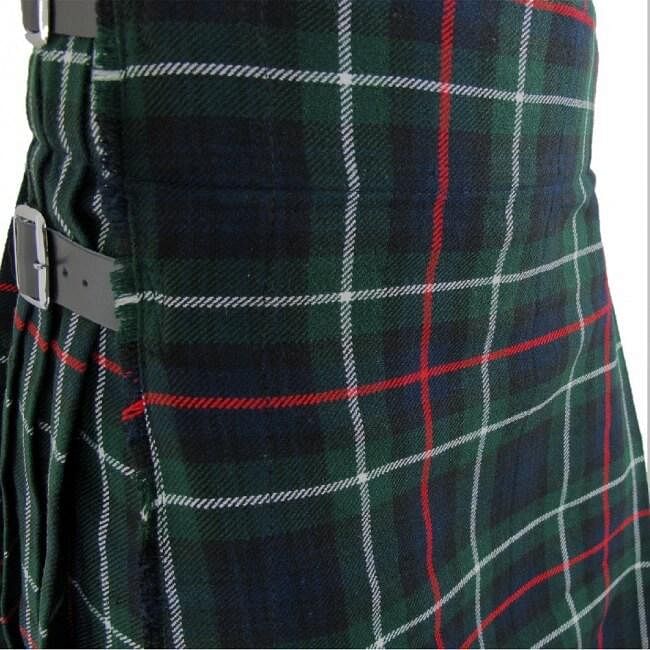 Mackenzie Tartan Traditional Scottish Men's Kilt Outfit Pin, Buckle, Belt, Sporran