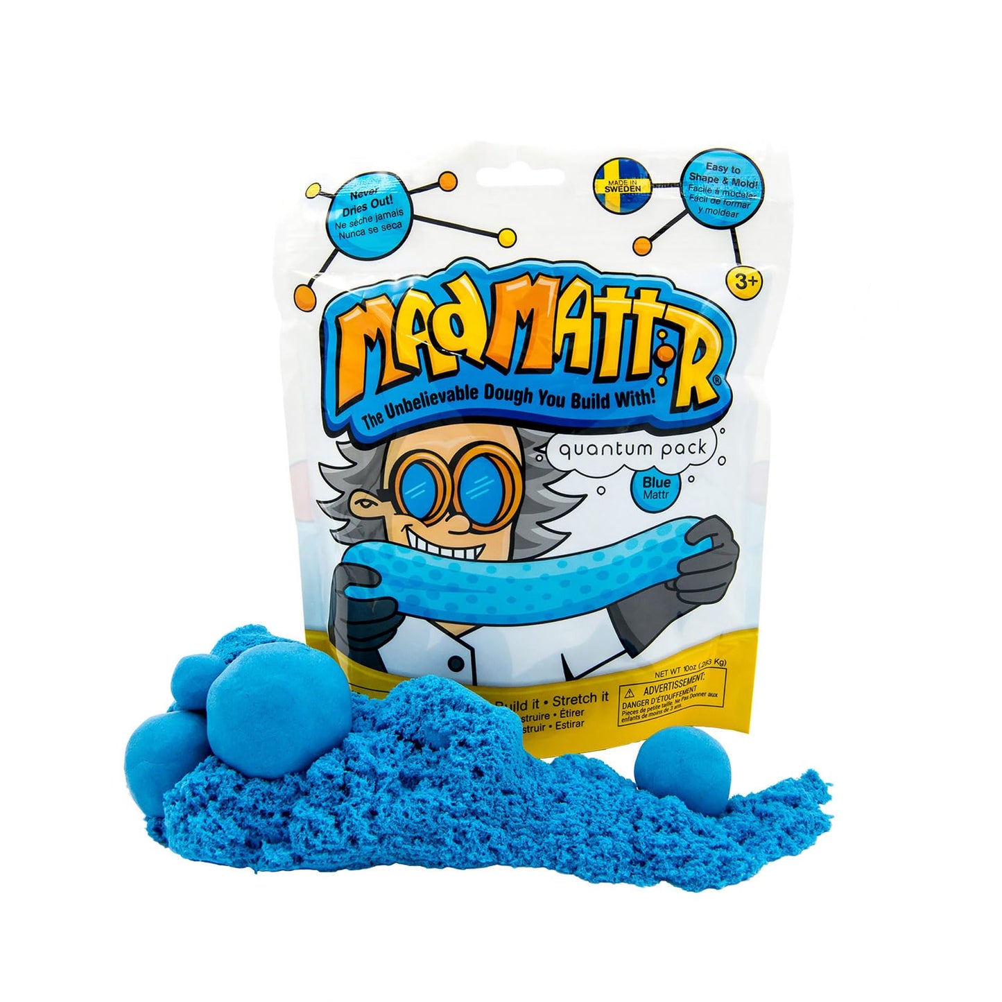 Mad Mattr Blue 10oz – Ultra-Soft Dough-Like Play Material | MAD MATTR