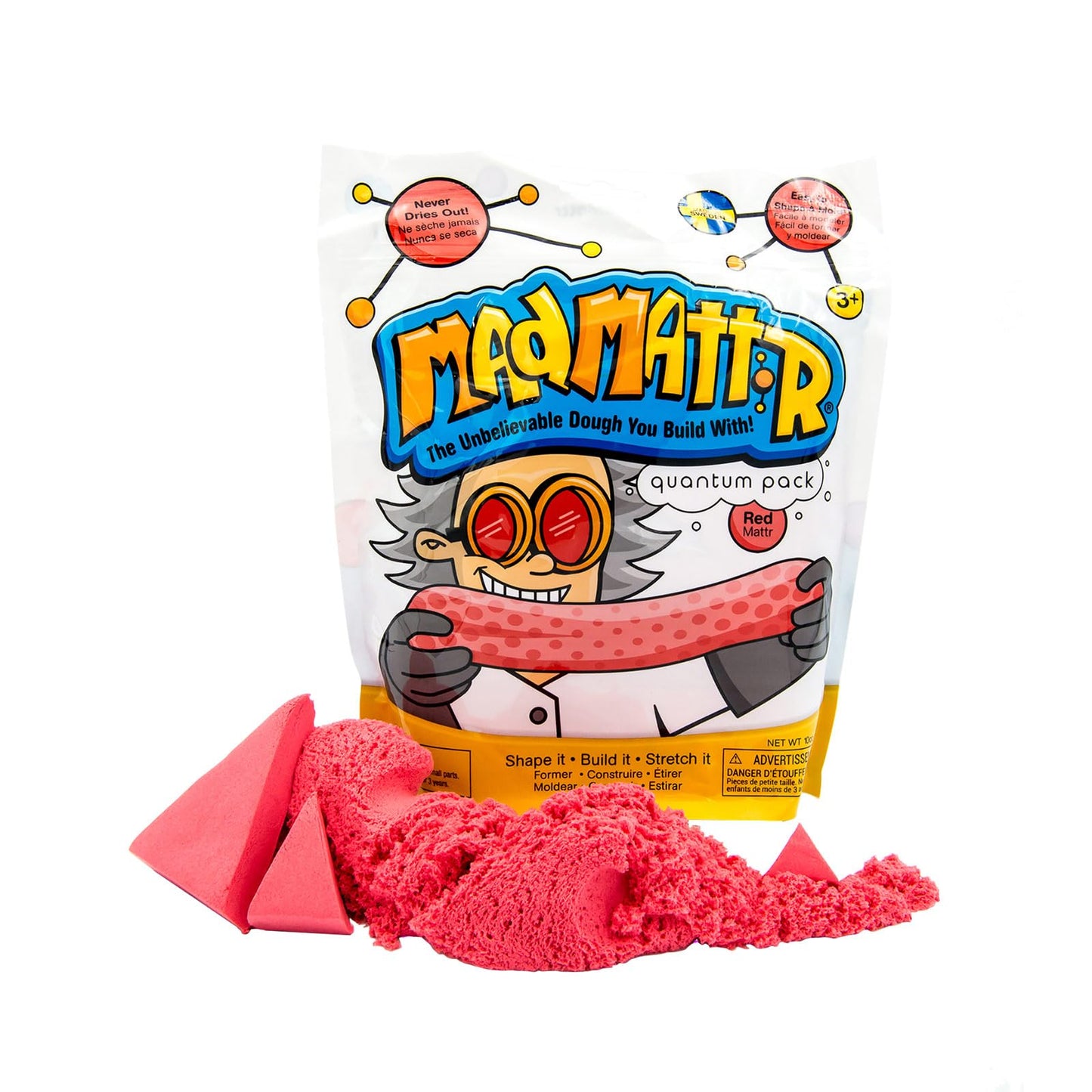 MAD MATTR Red 10oz — Ultra-Soft, Moldable Dough That Never Dries